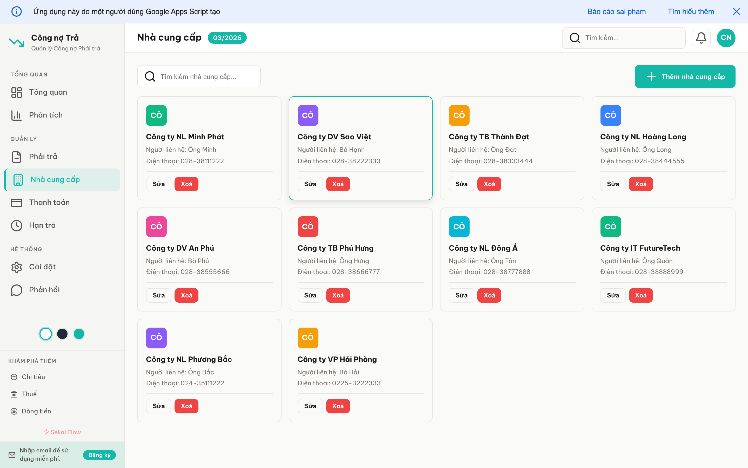 Công nợ Trả screenshot 6