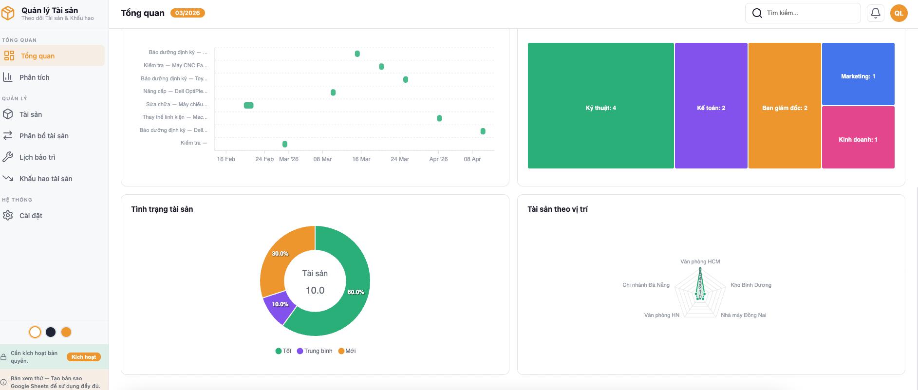 Quản lý Tài sản screenshot 1