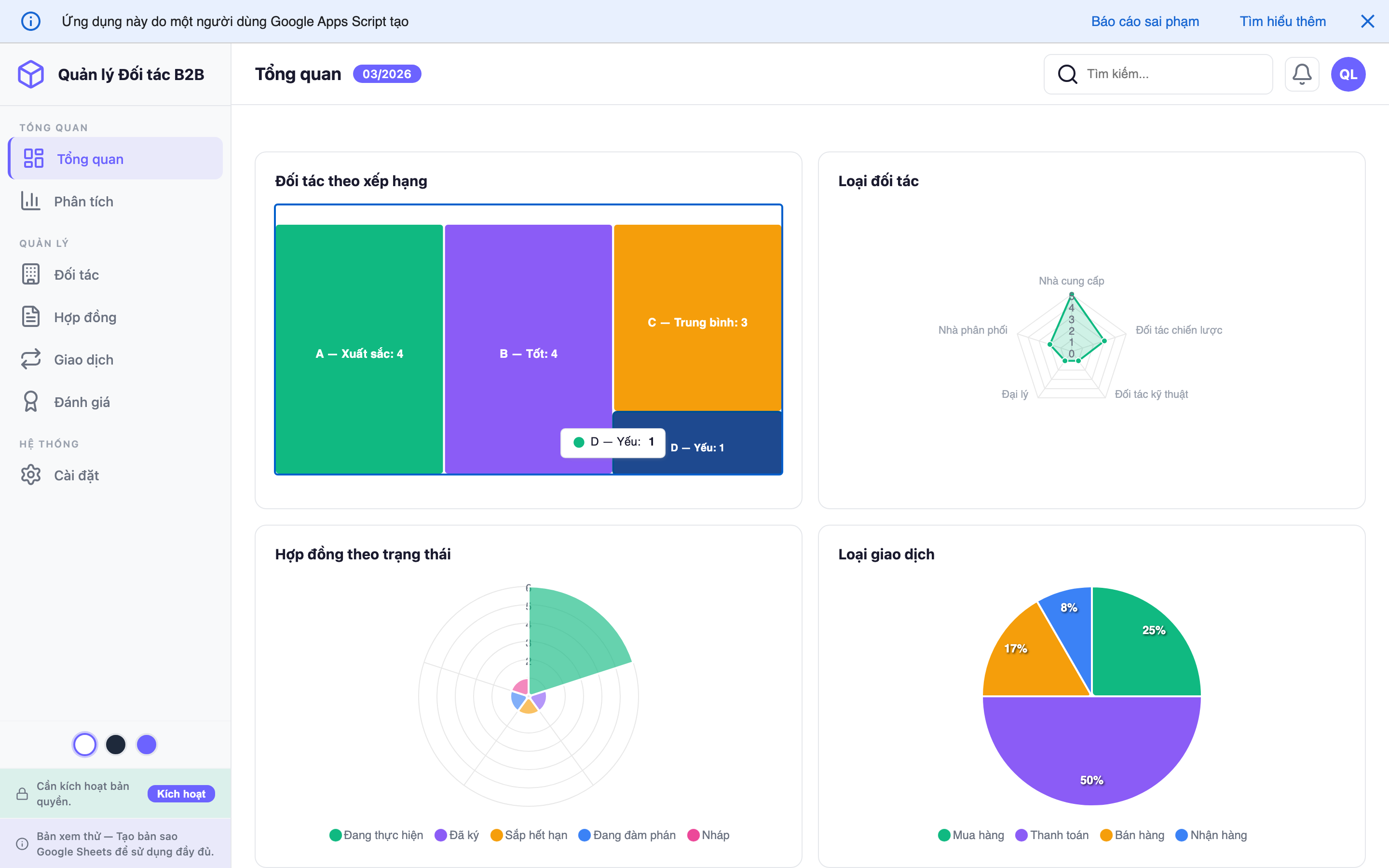 Quản lý Đối tác screenshot 1