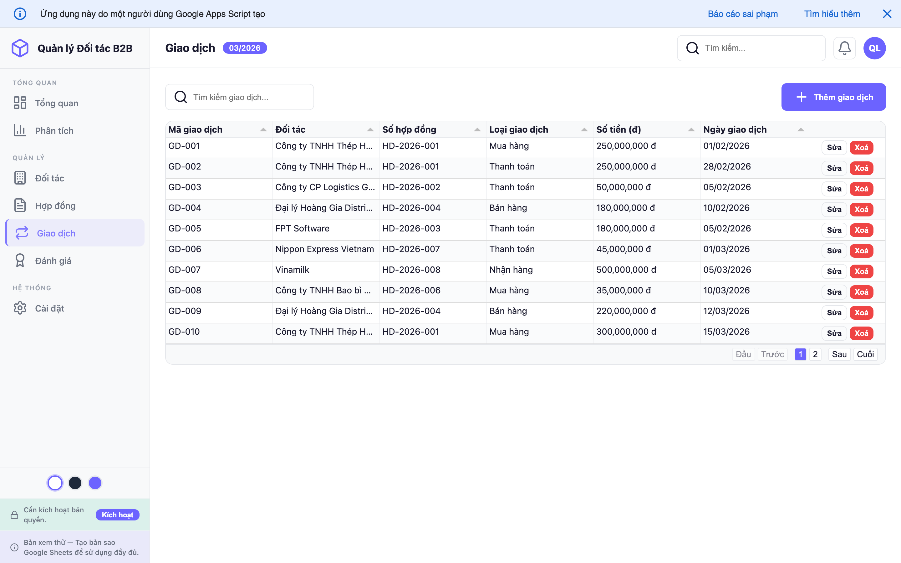 Quản lý Đối tác screenshot 5
