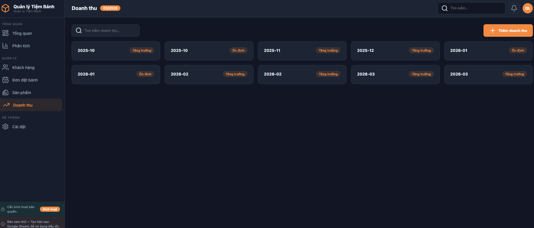 Quản lý Tiệm Bánh screenshot 6