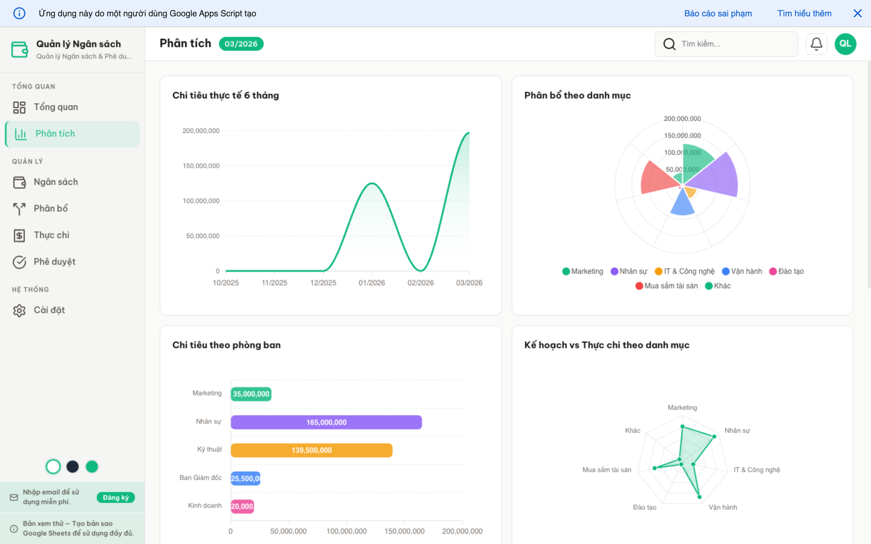 Ngân sách screenshot 2