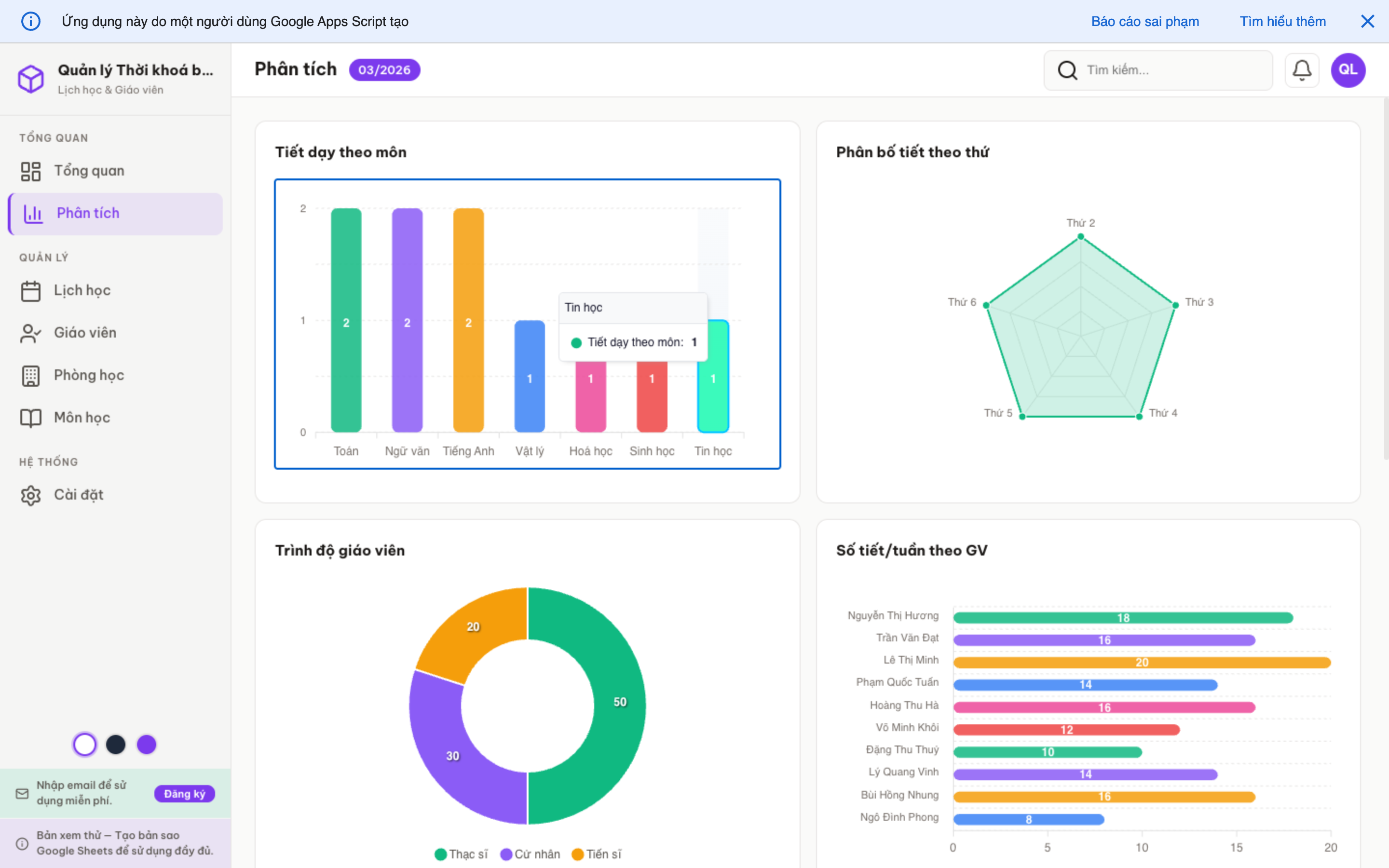 Thời khoá biểu screenshot 3