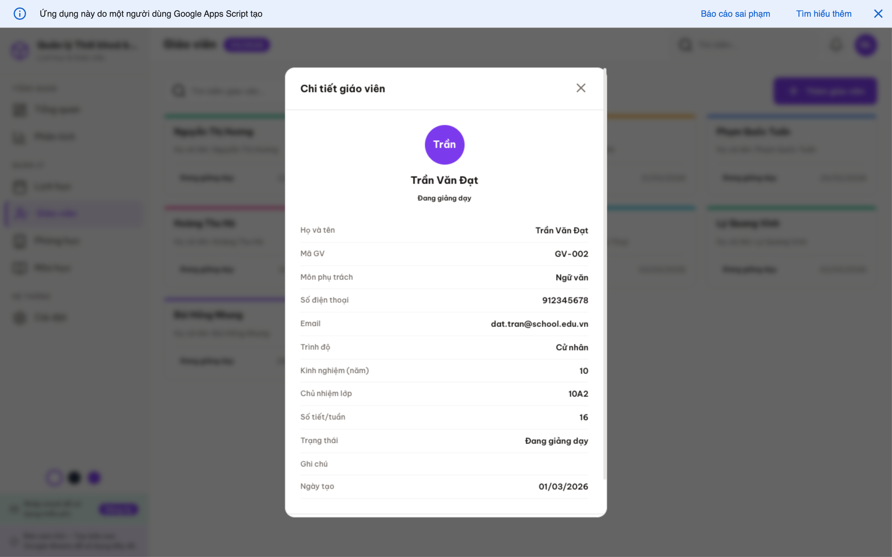 Thời khoá biểu screenshot 5