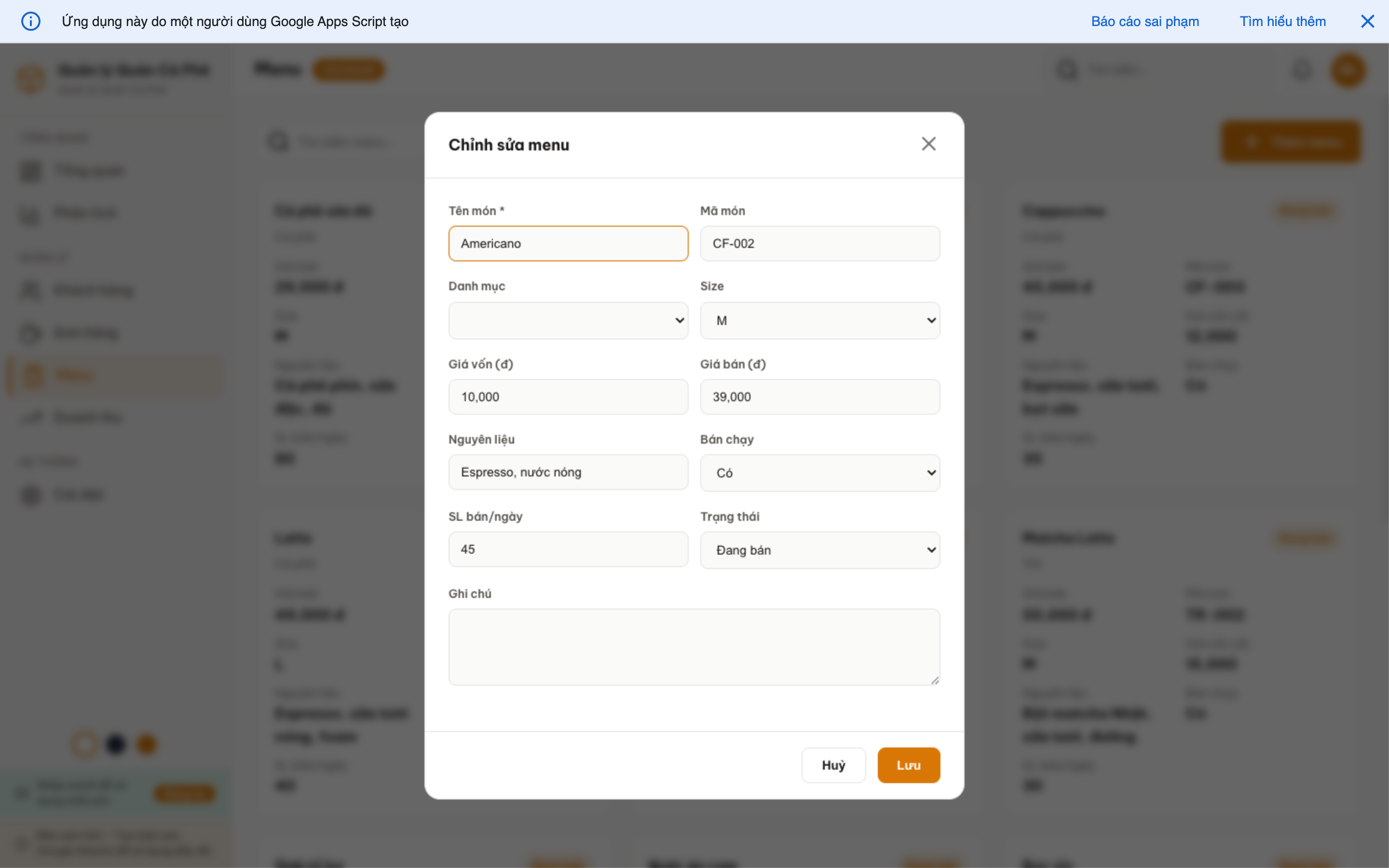 Quán Cà Phê screenshot 7