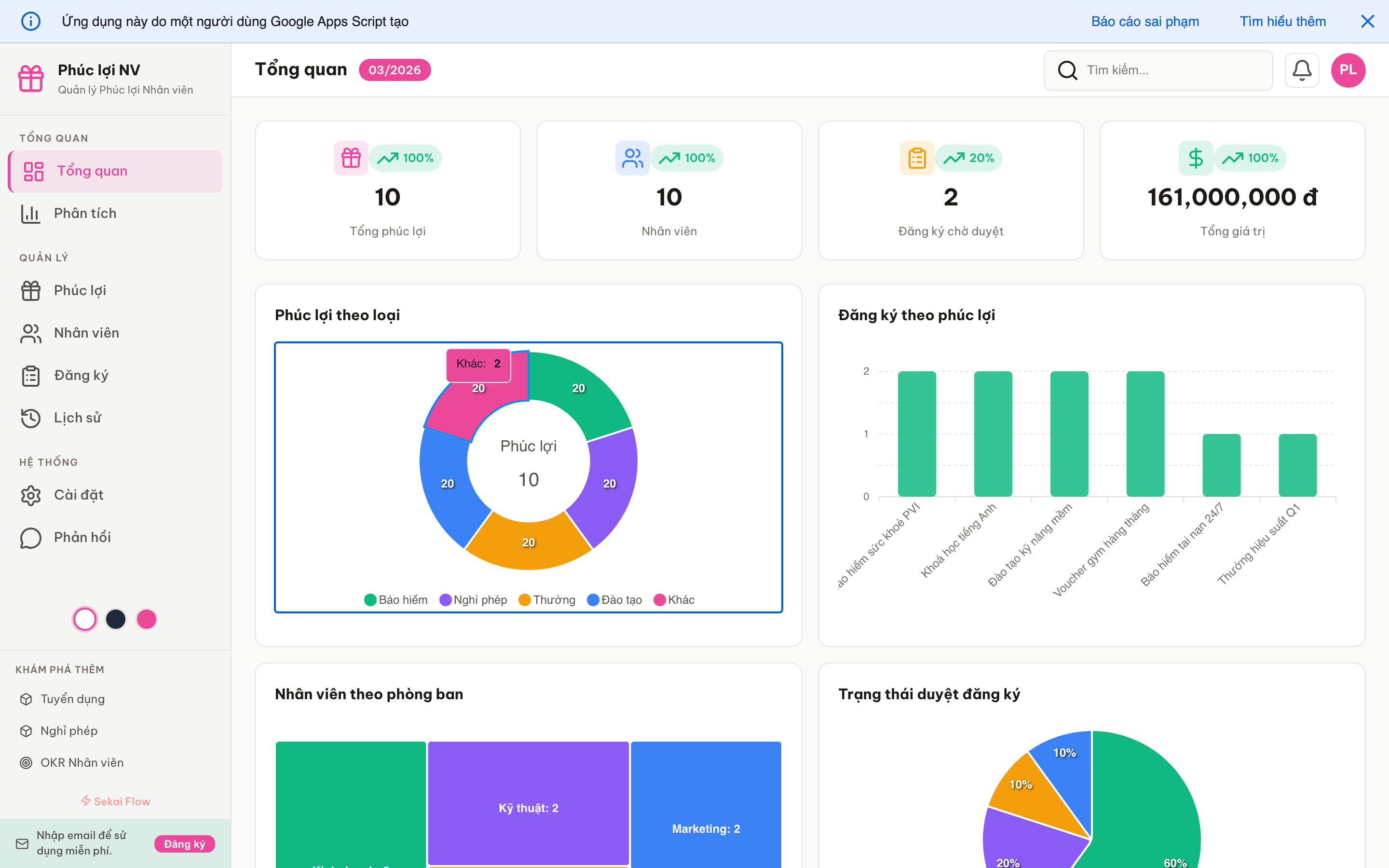 Phúc lợi NV screenshot 1