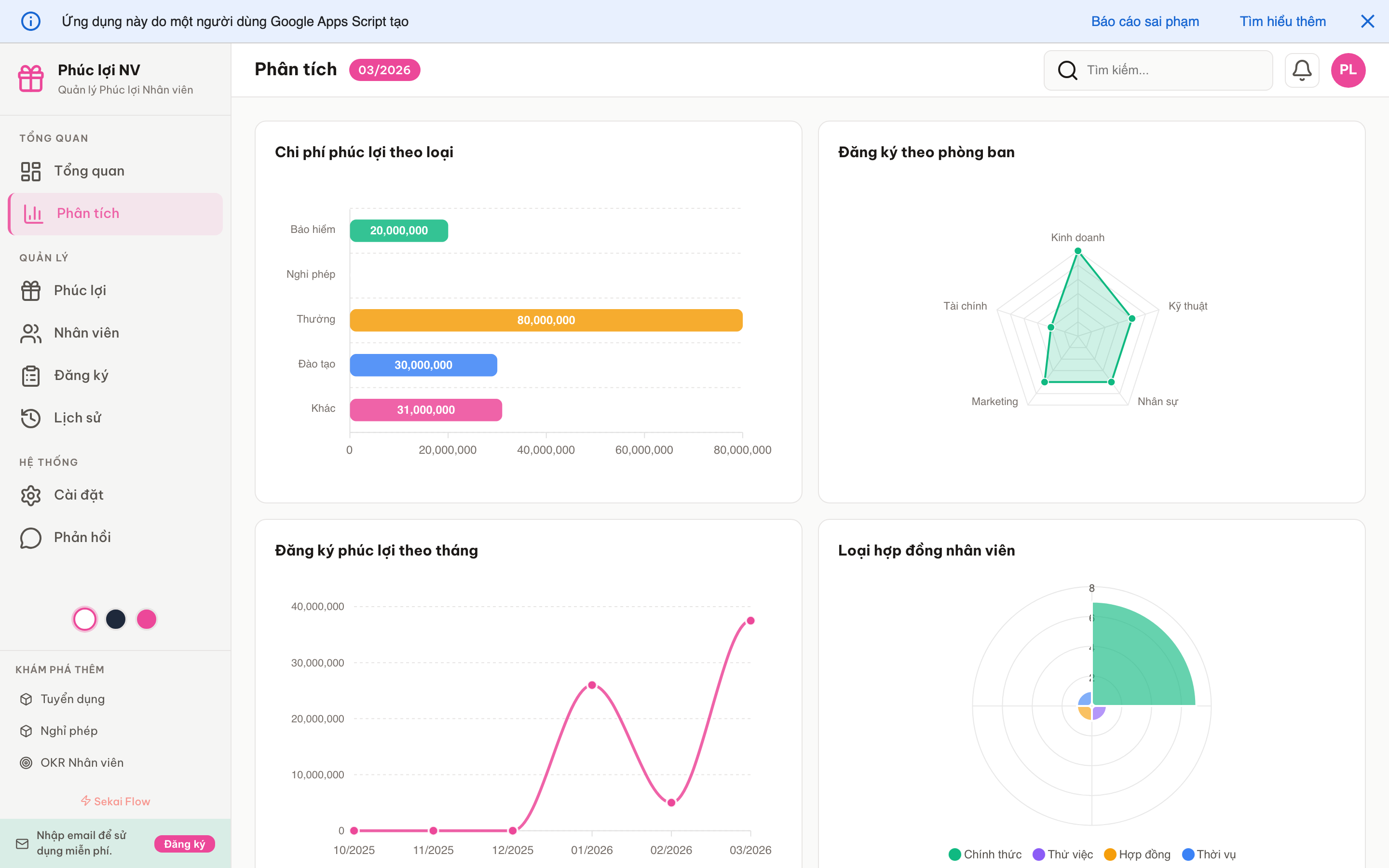 Phúc lợi NV screenshot 2