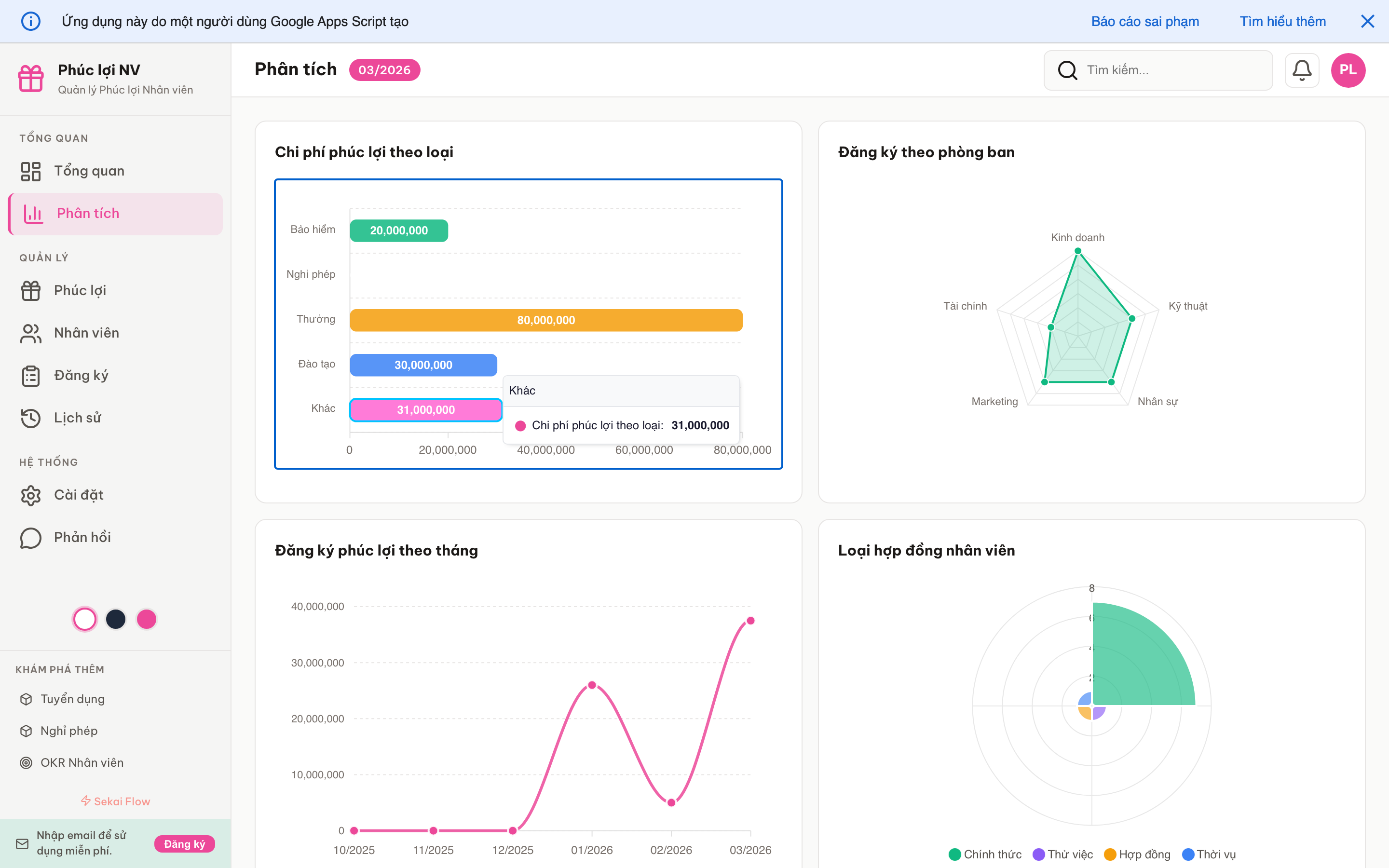 Phúc lợi NV screenshot 3