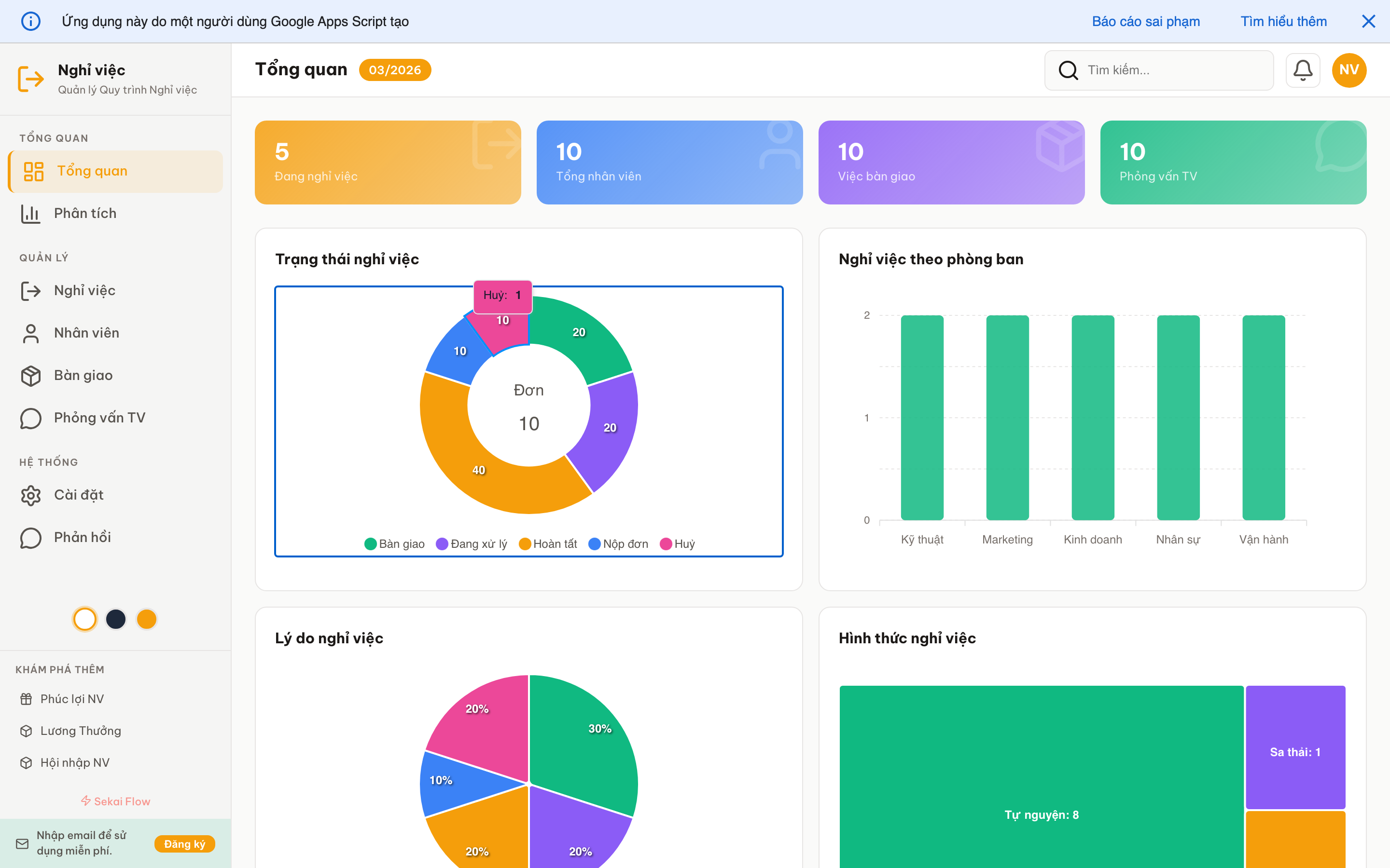 Nghỉ việc screenshot 1