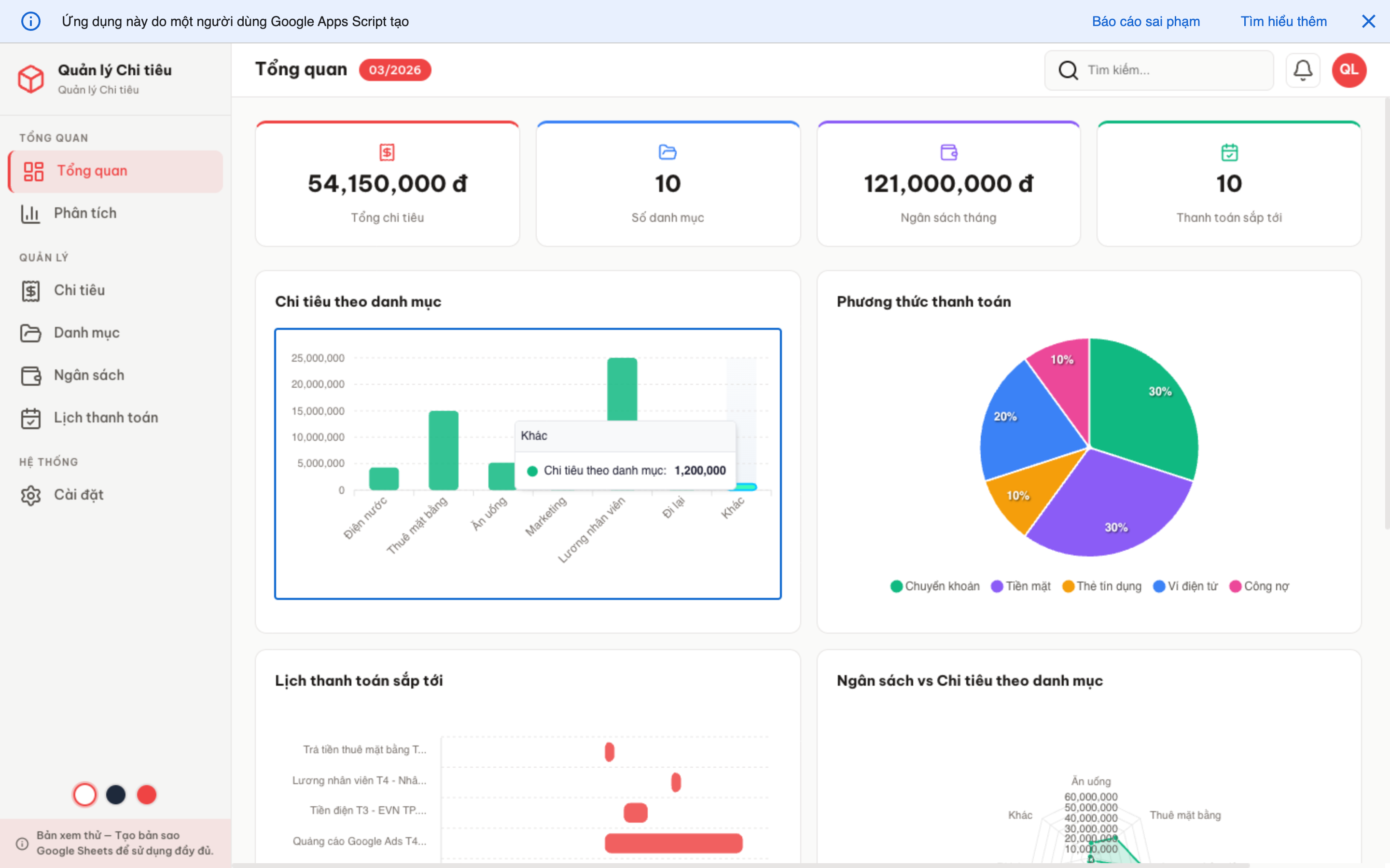 Chi tiêu screenshot 1