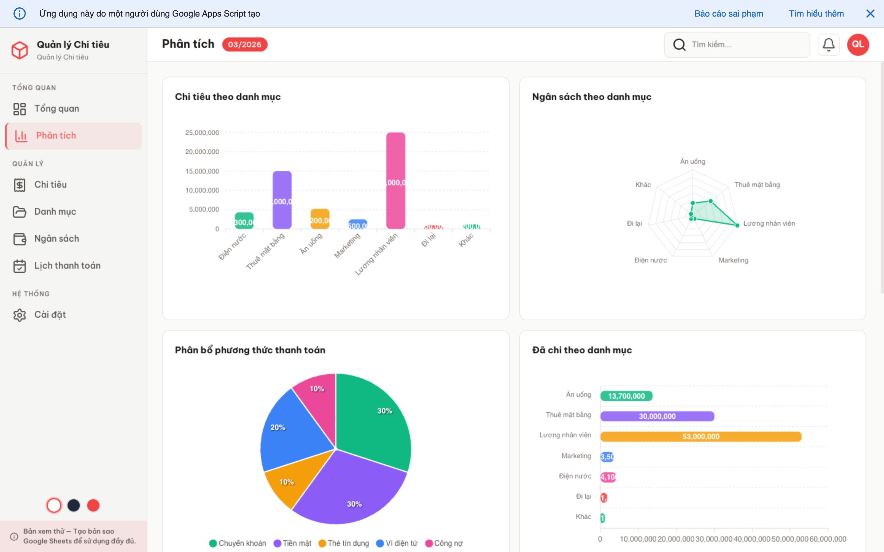 Chi tiêu screenshot 2