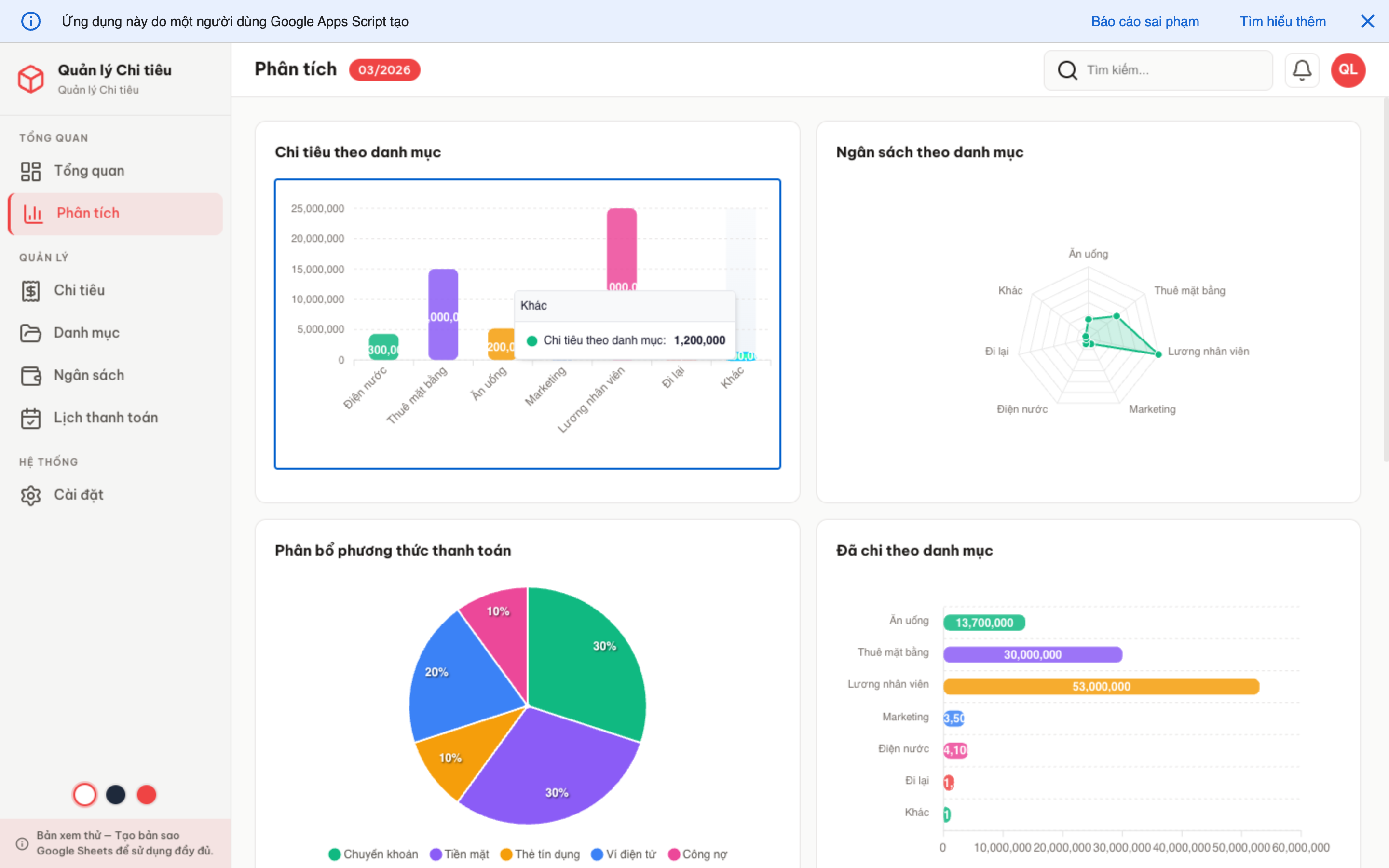 Chi tiêu screenshot 3