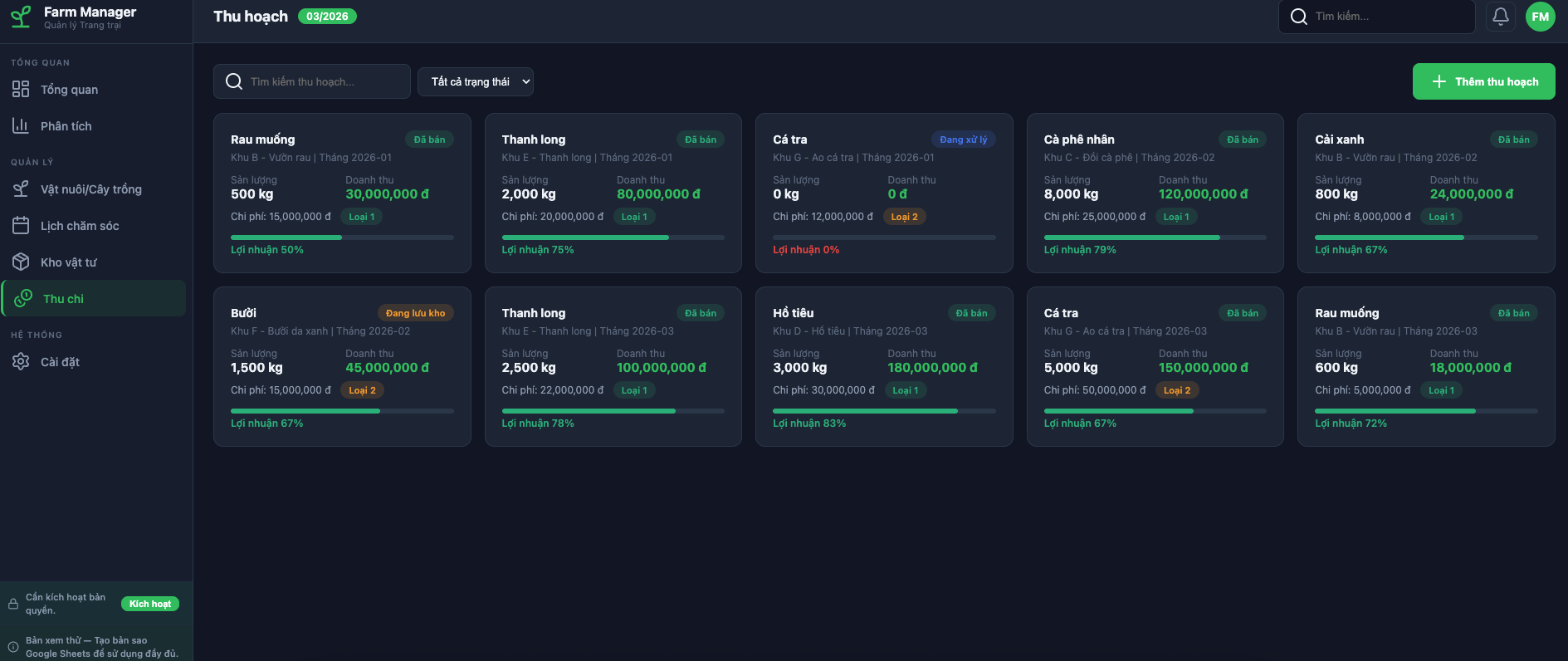 Quản lý Nông trại screenshot 6