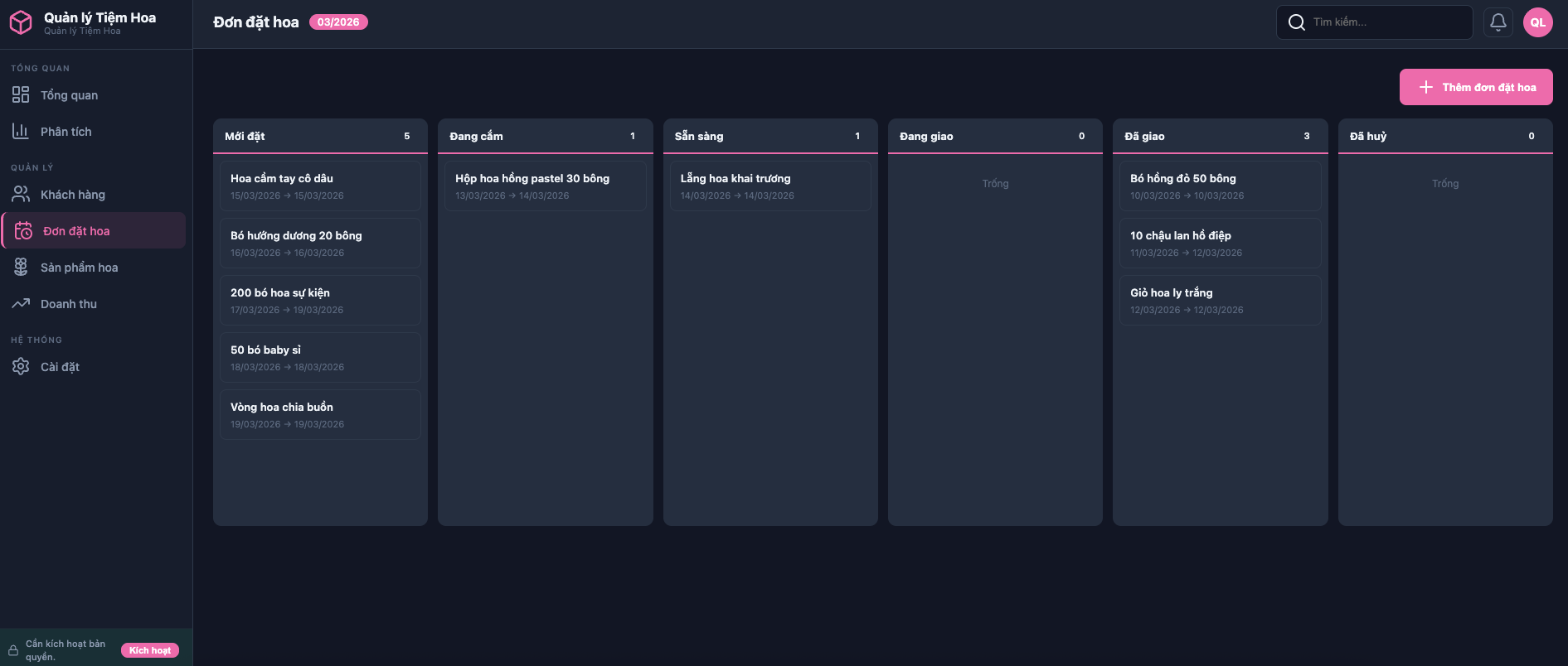 Quản lý Tiệm Hoa screenshot 5