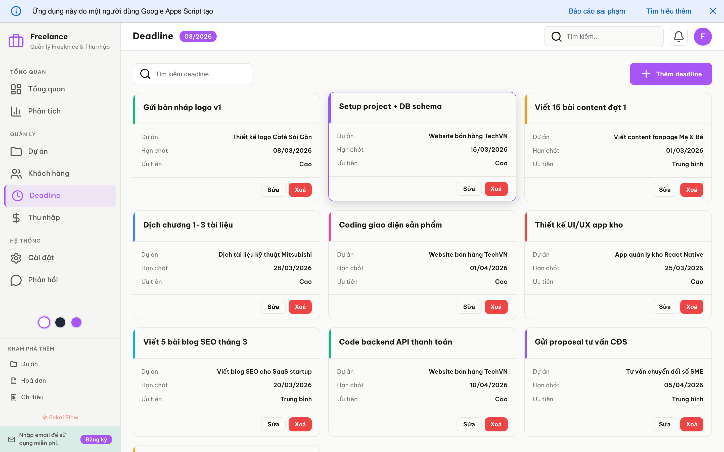 Freelance screenshot 7