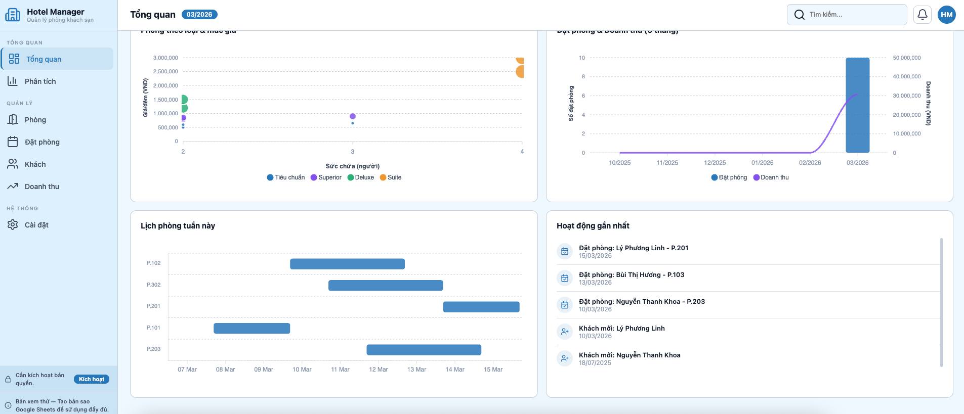 Quản lý Khách sạn screenshot 1