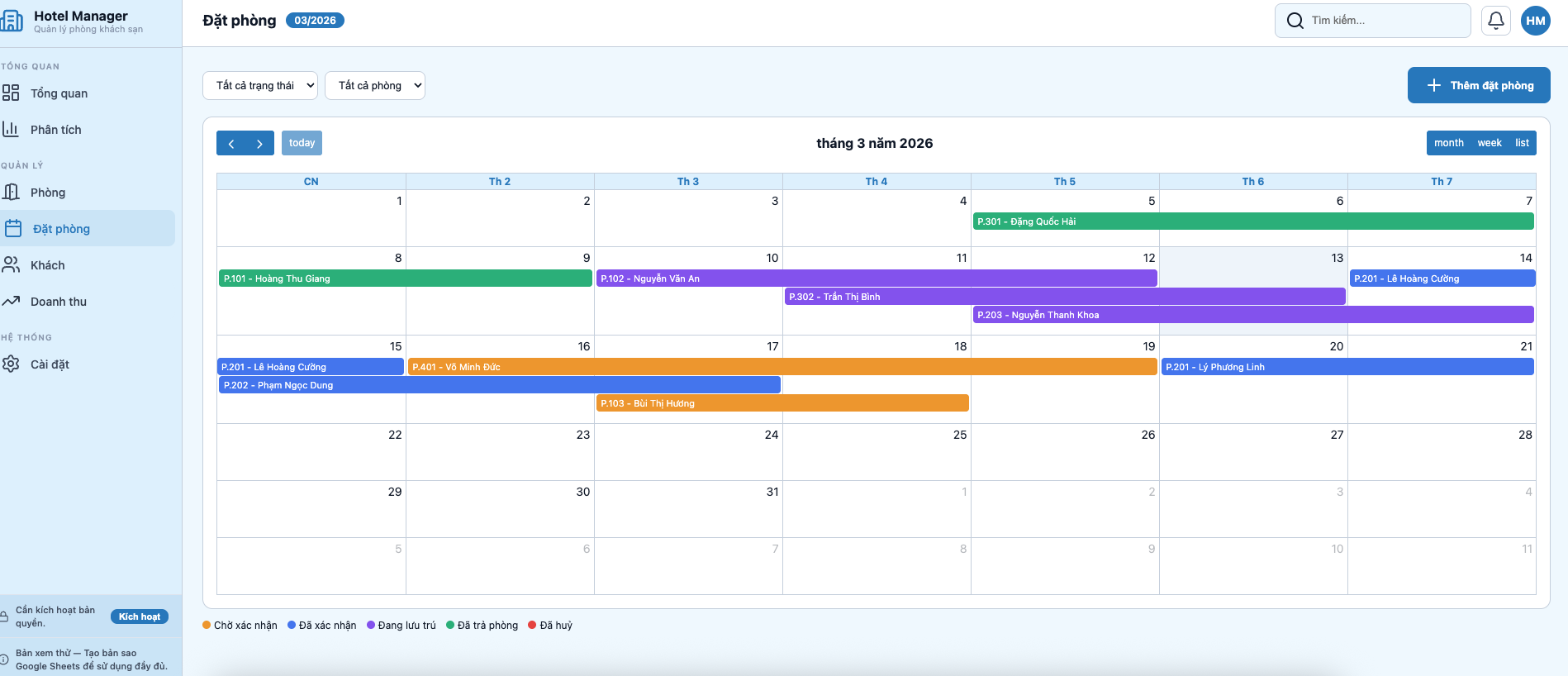 Quản lý Khách sạn screenshot 5