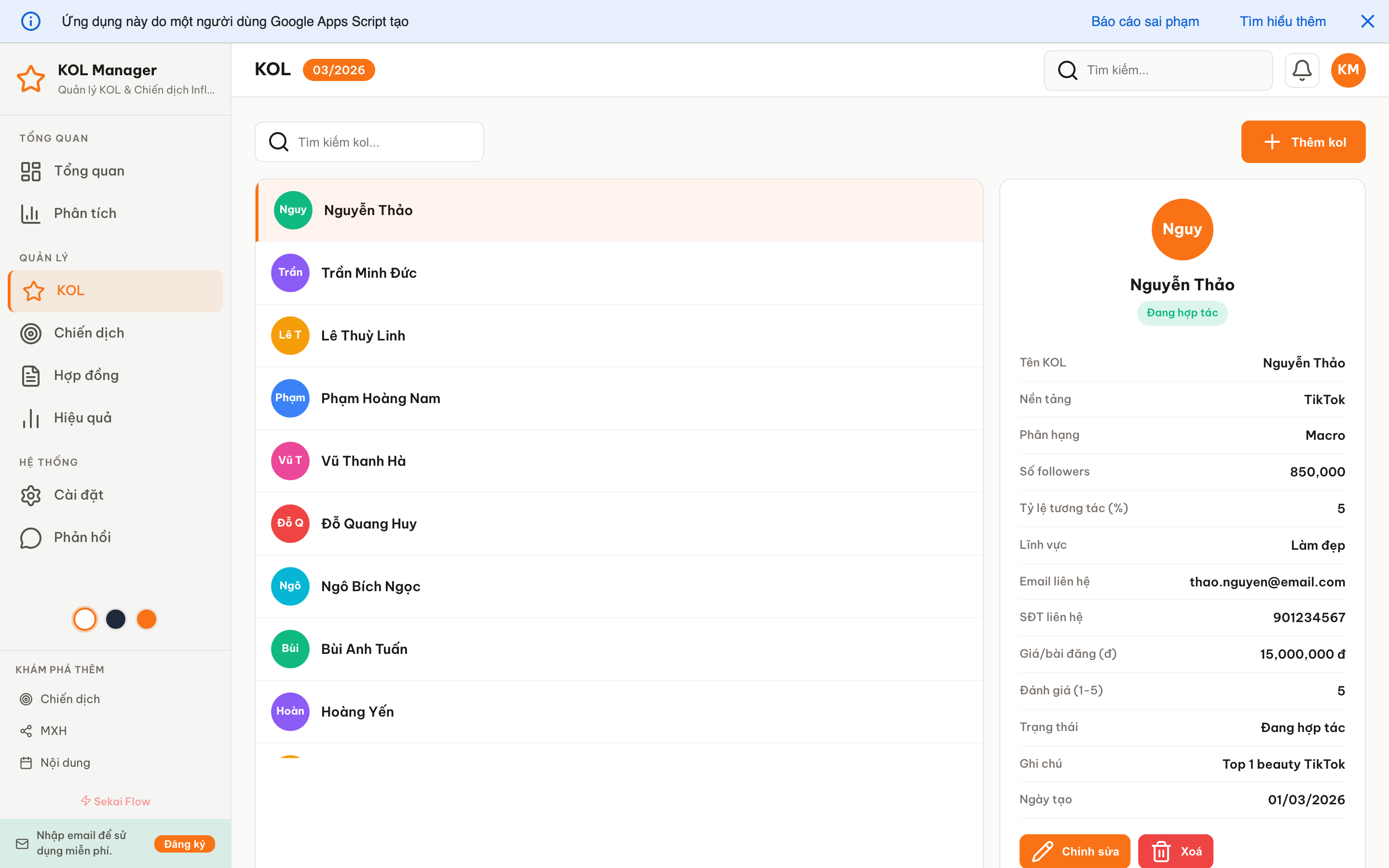 KOL Manager screenshot 4