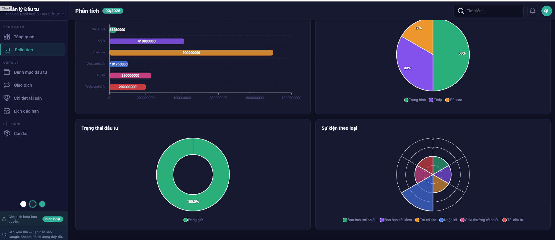 Quản lý Đầu tư screenshot 3