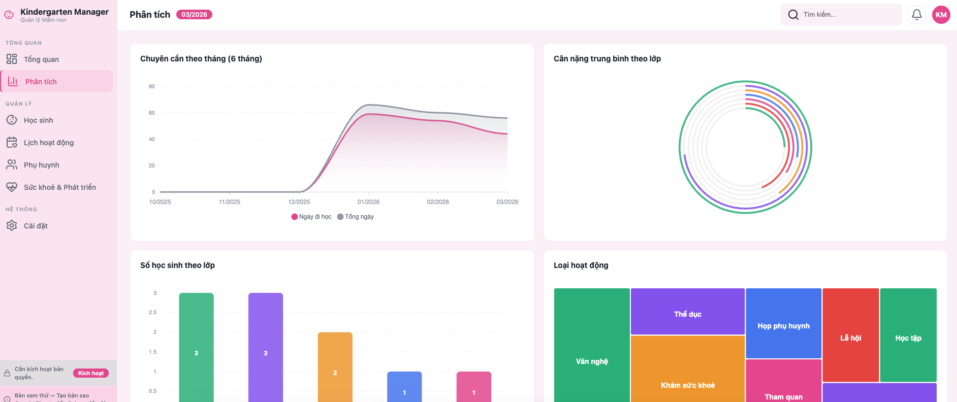 Quản lý Mẫu giáo screenshot 2