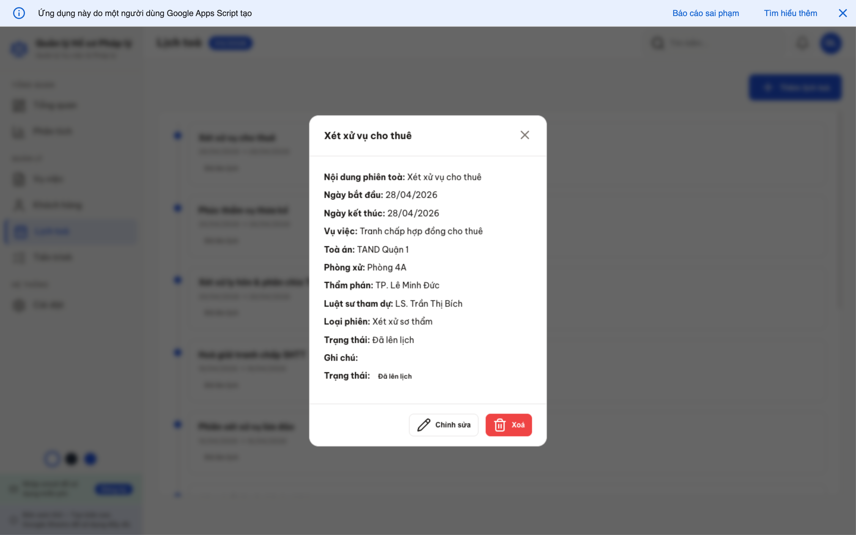 Hồ sơ Pháp lý screenshot 7
