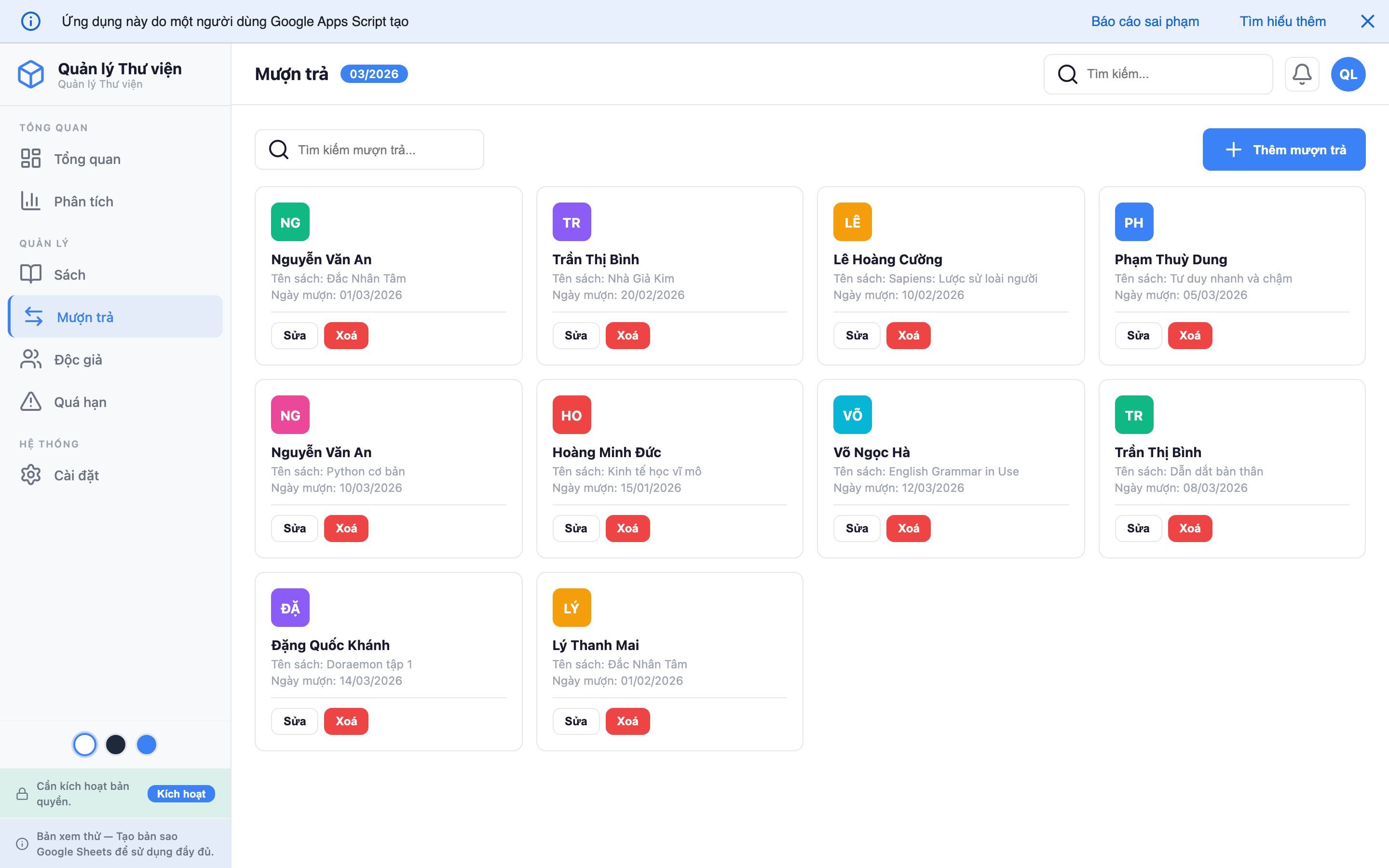 Quản lý Thư viện screenshot 4