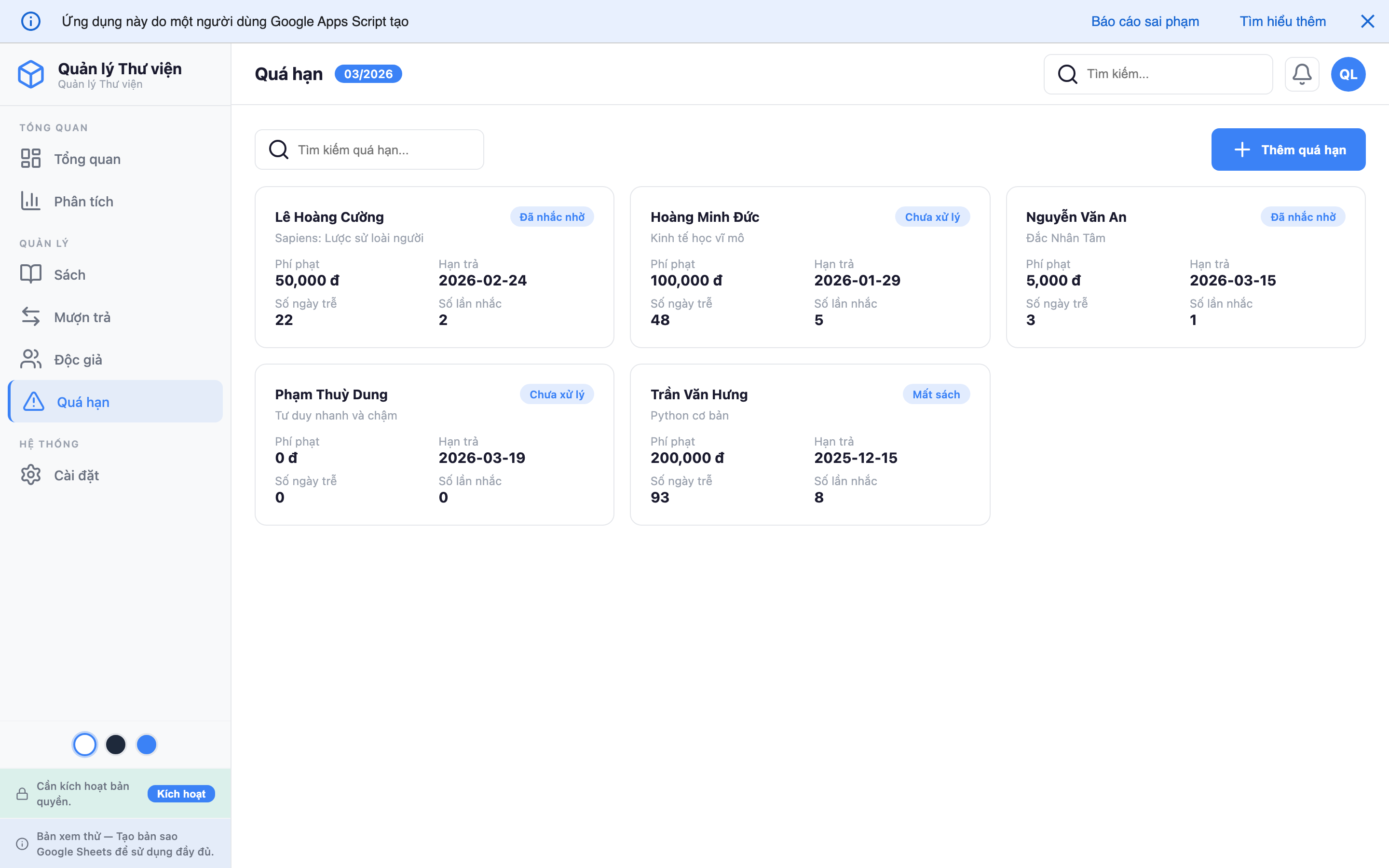 Quản lý Thư viện screenshot 6
