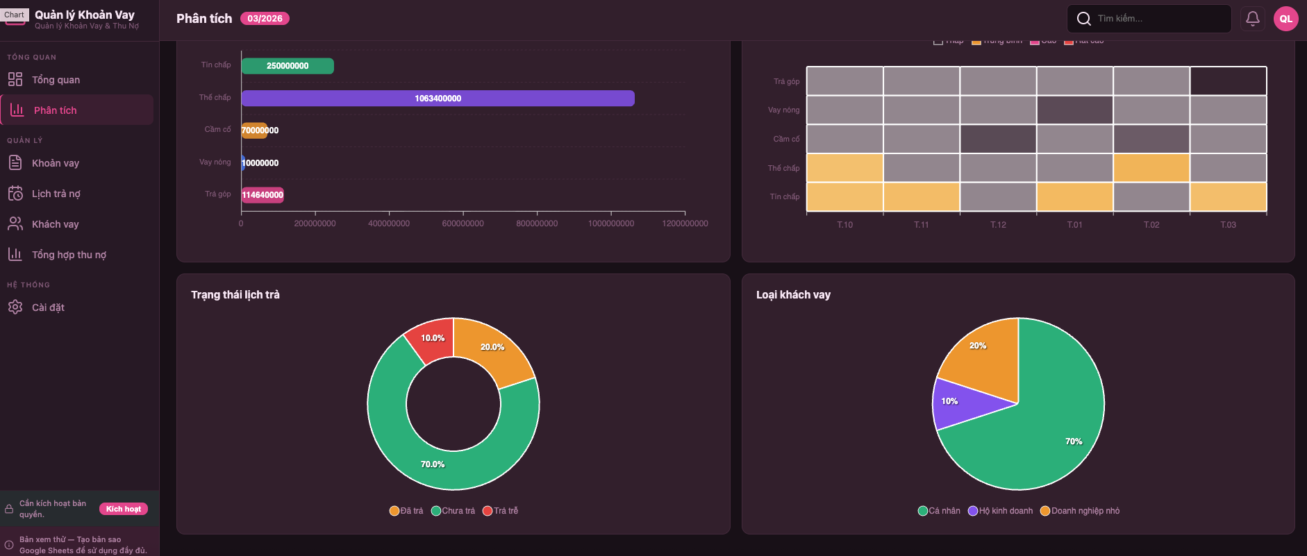 Quản lý Khoản Vay screenshot 3
