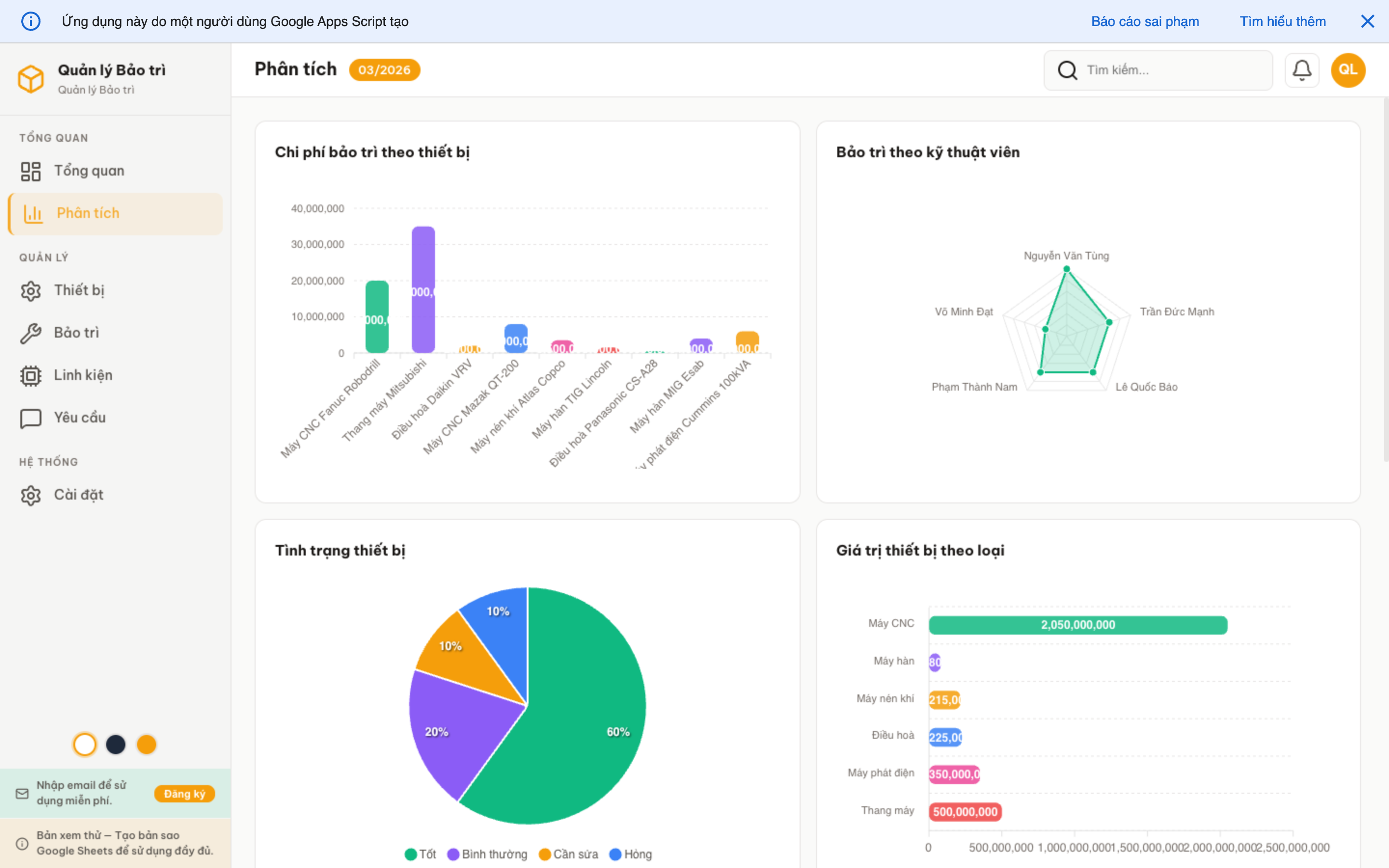 Bảo trì screenshot 2