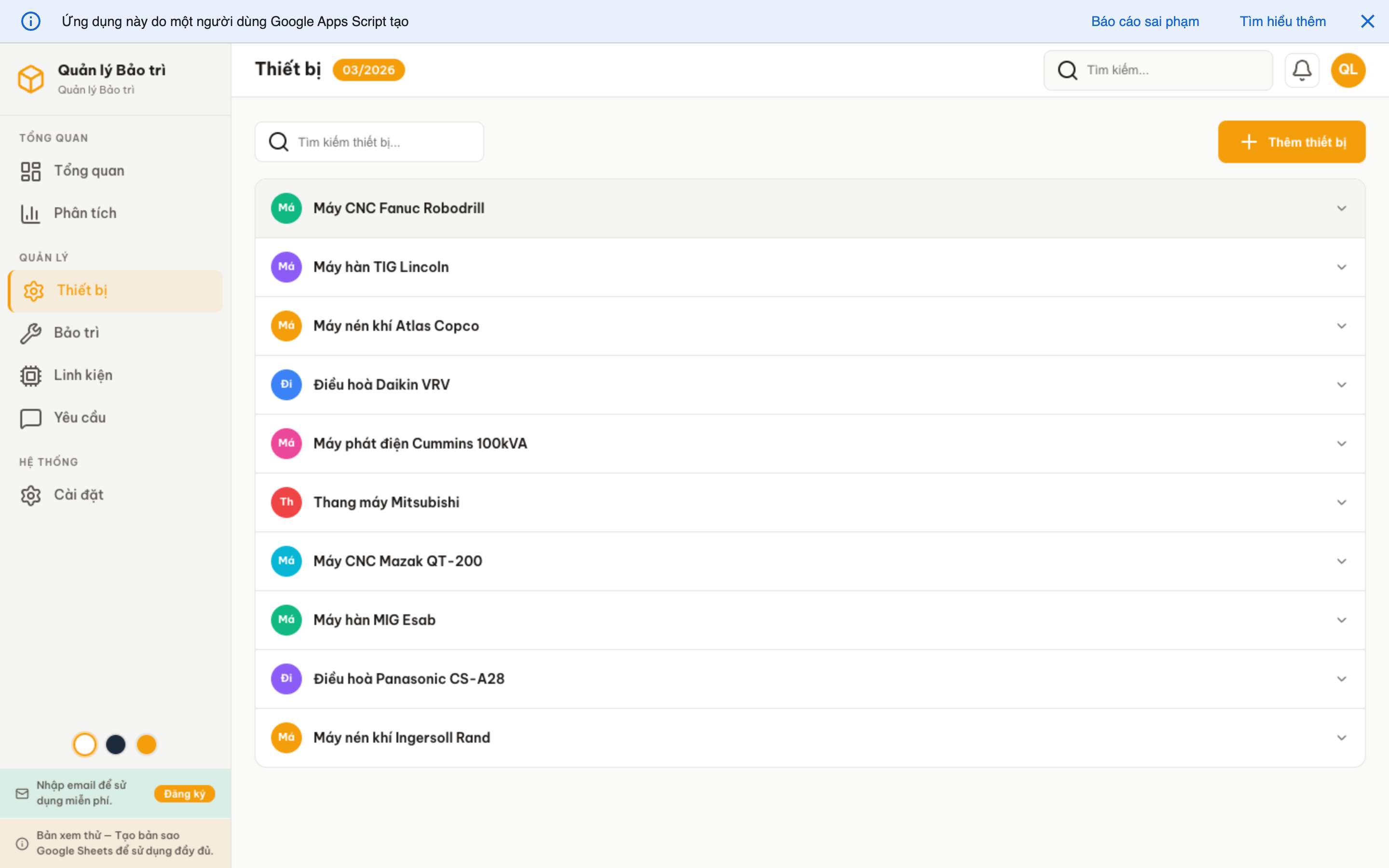 Bảo trì screenshot 4