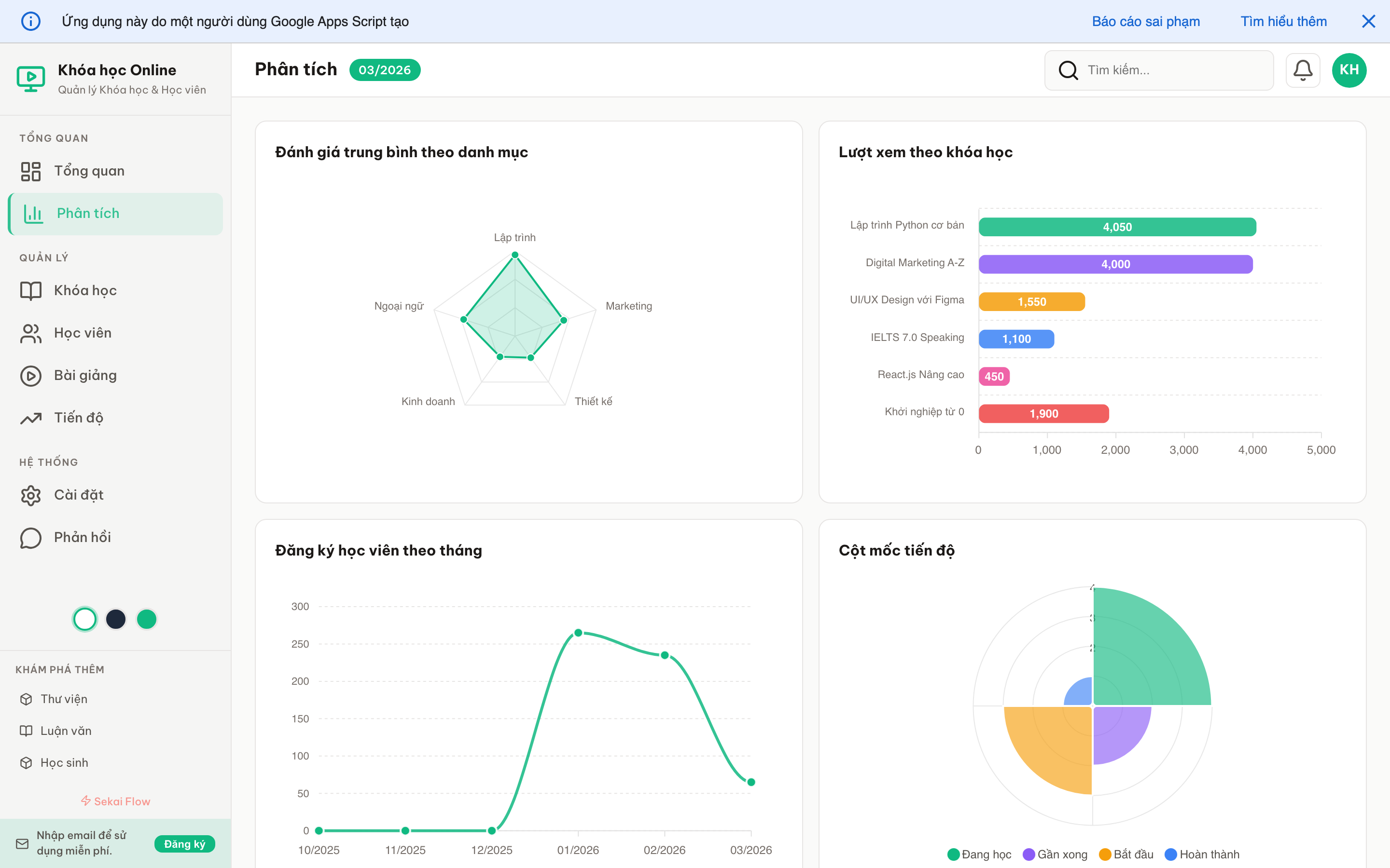 Khóa học Online screenshot 2