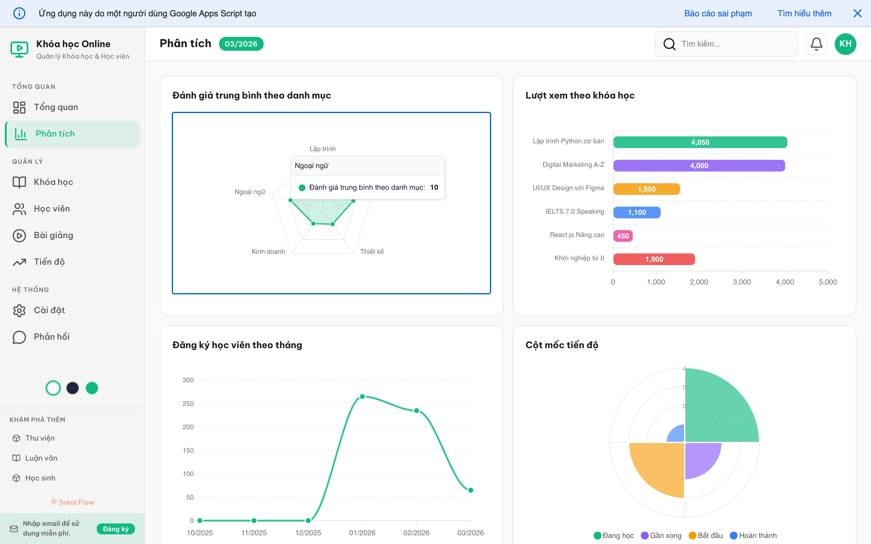Khóa học Online screenshot 3