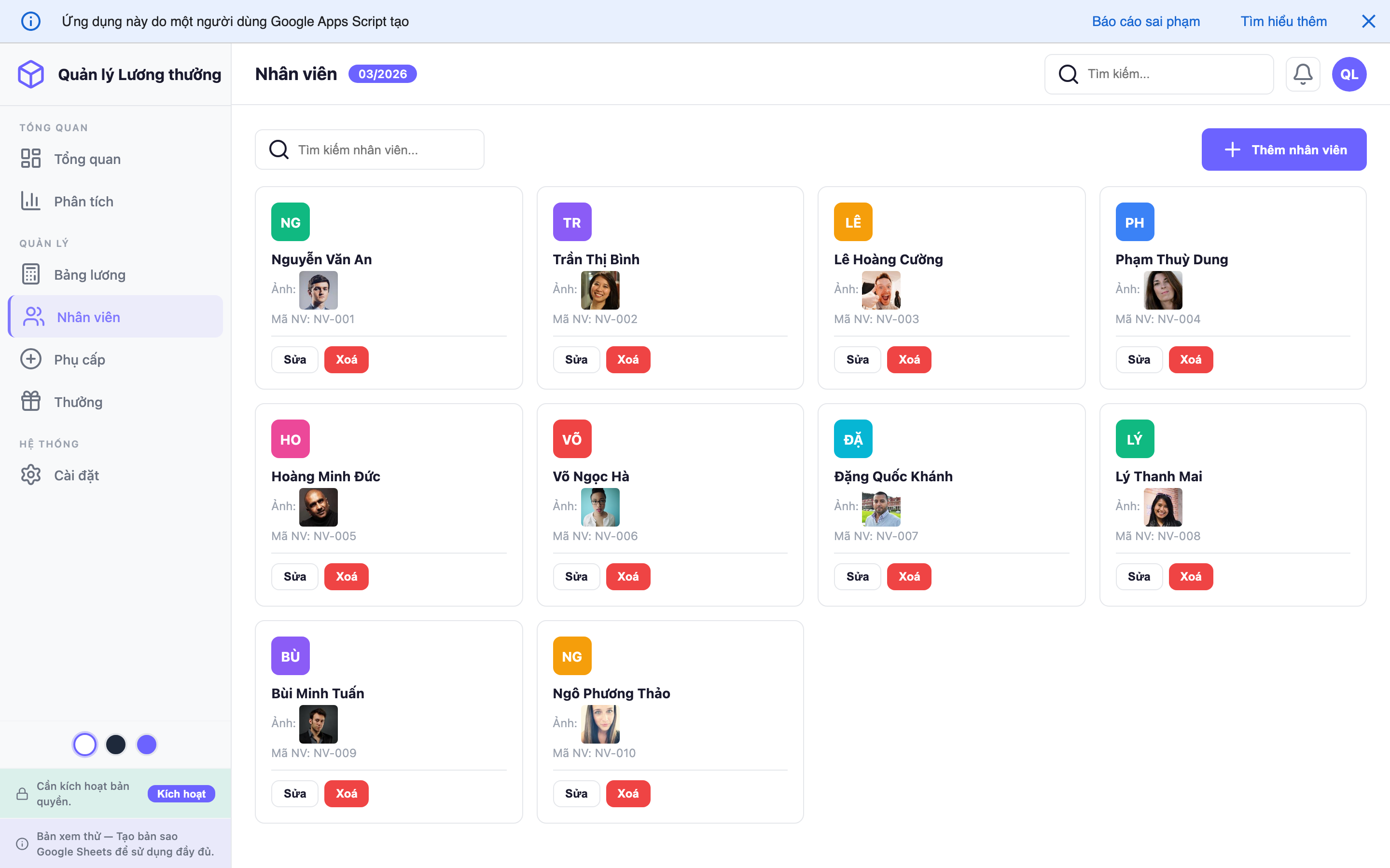 Quản lý Lương thưởng screenshot 4