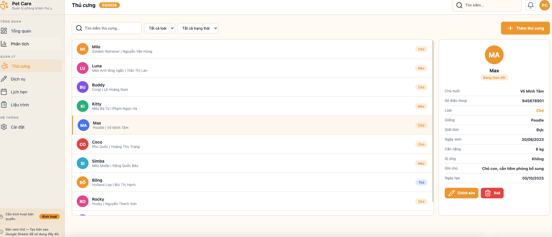 Chăm sóc Thú cưng screenshot 4