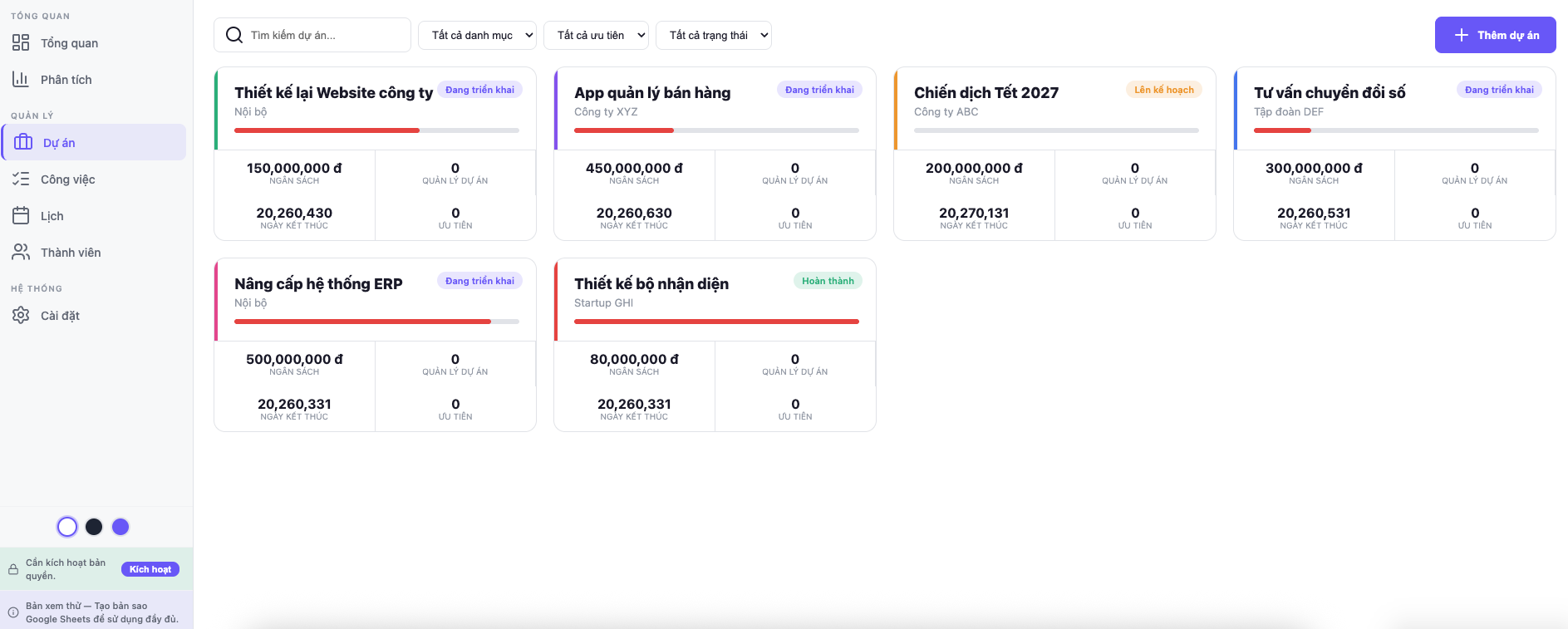 Quản lý Dự án screenshot 4