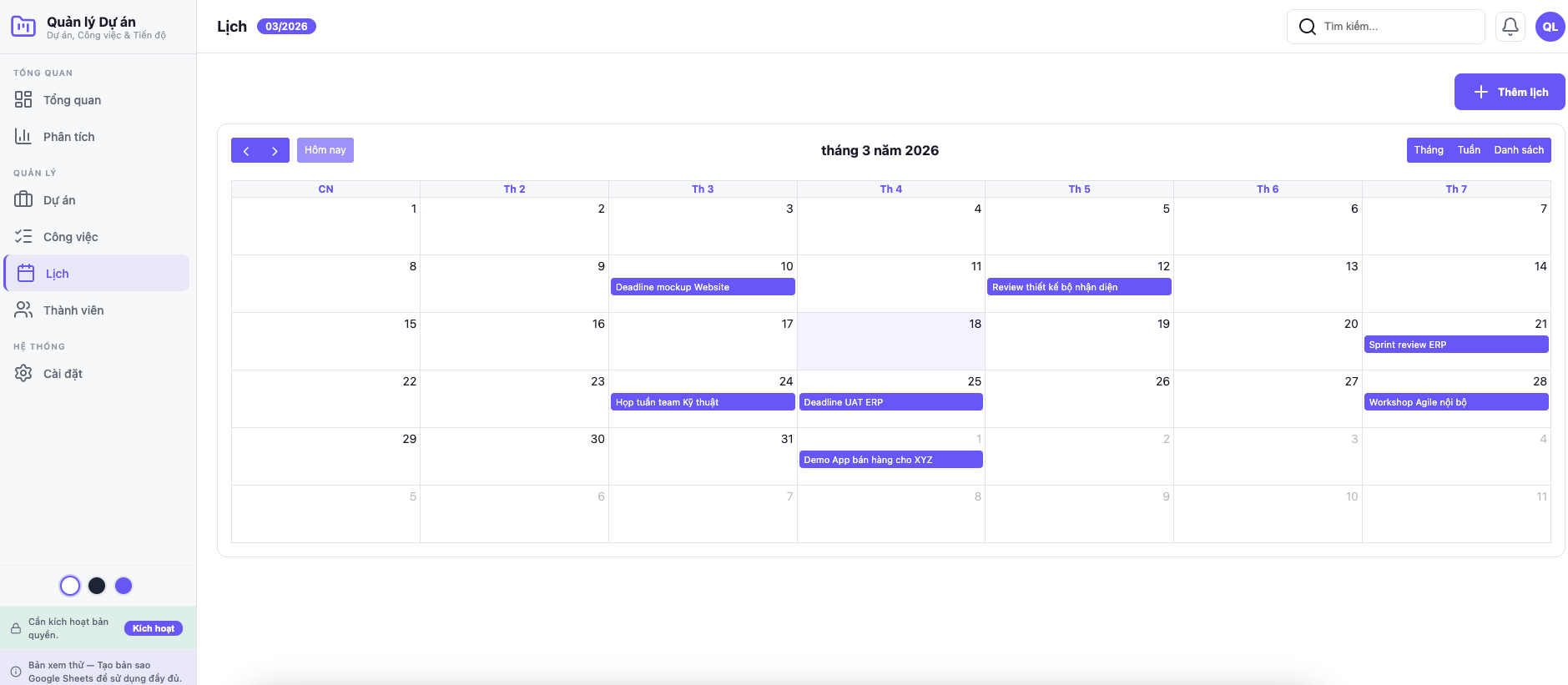 Quản lý Dự án screenshot 6