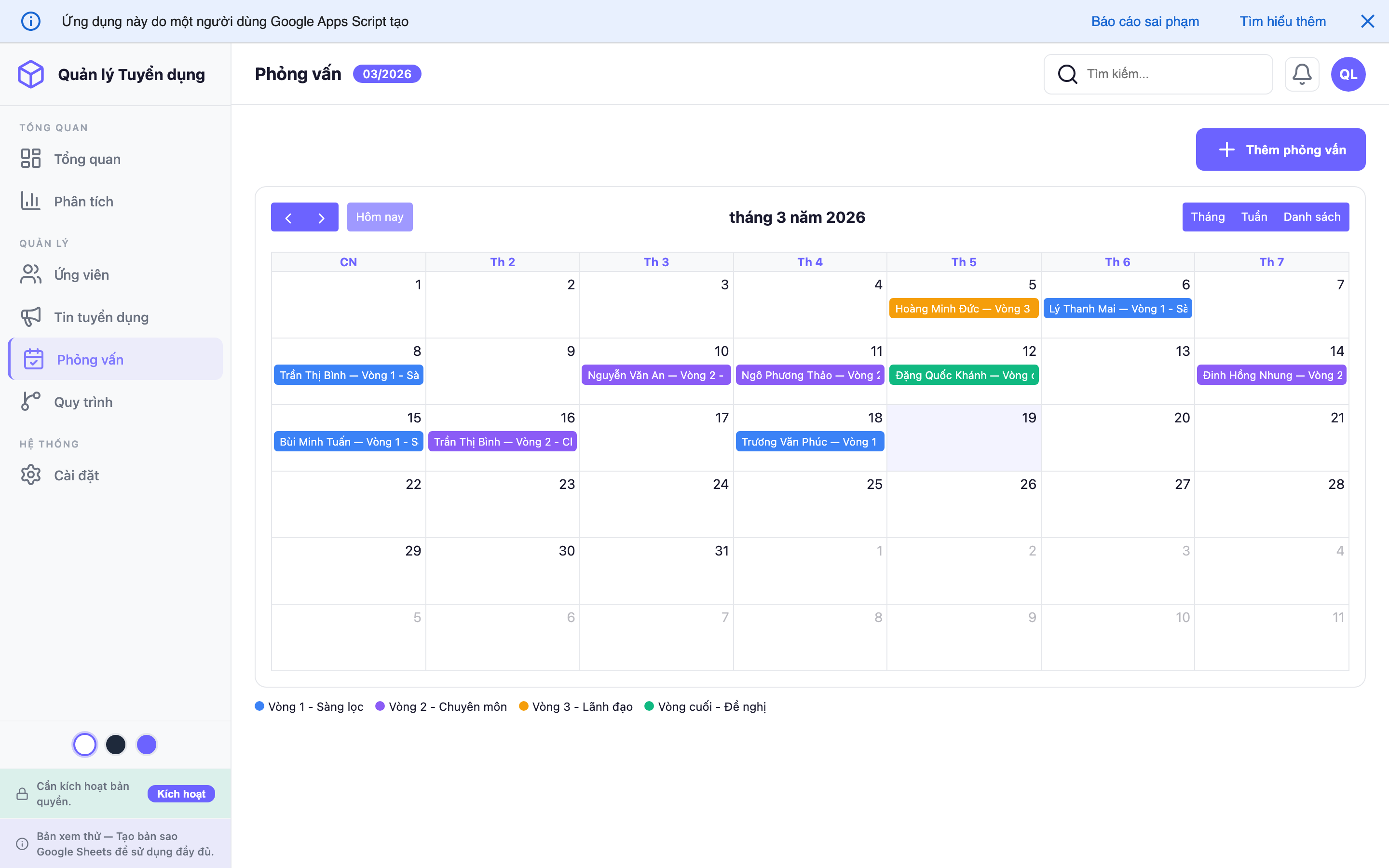 Quản lý Tuyển dụng screenshot 5