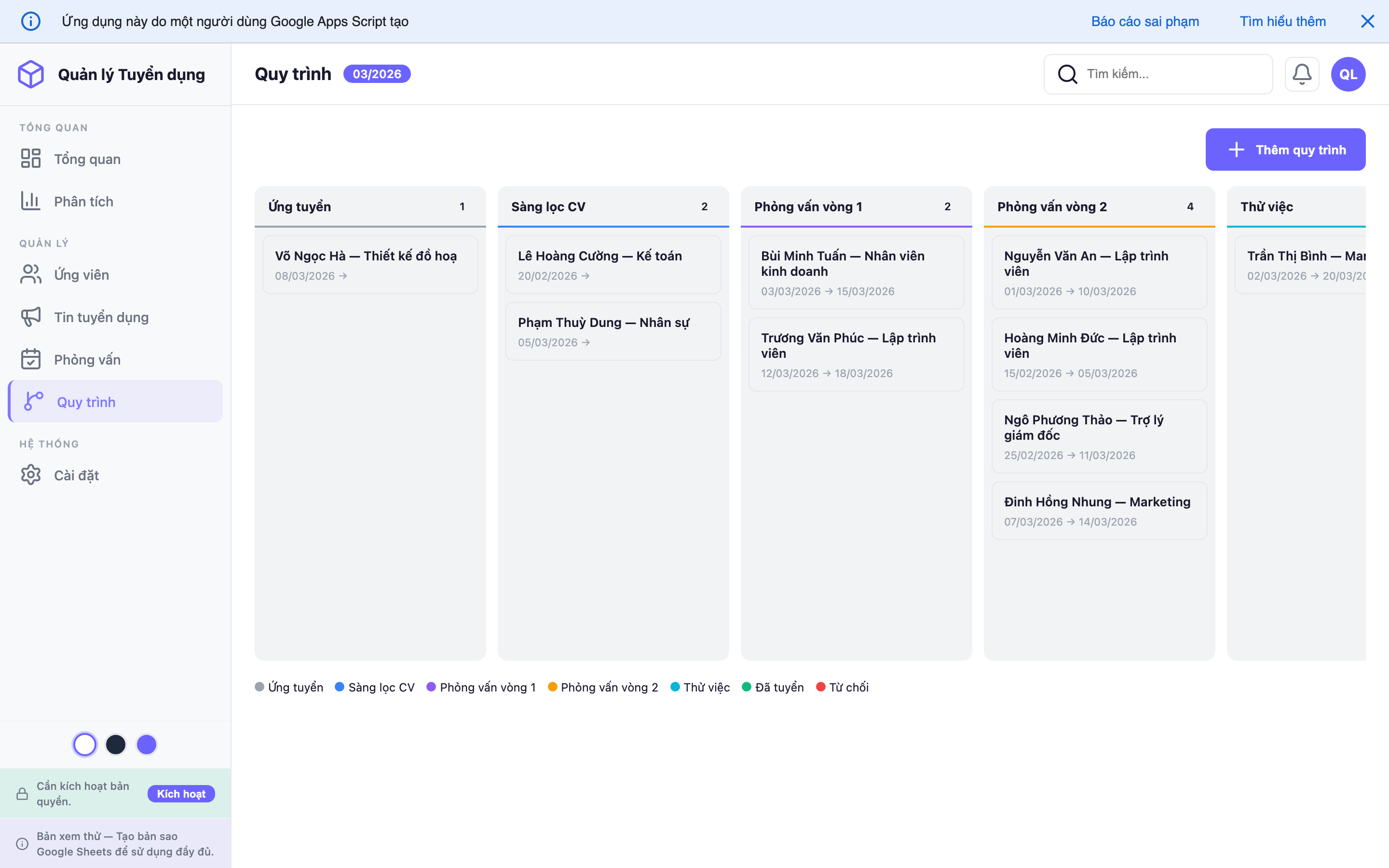Quản lý Tuyển dụng screenshot 6