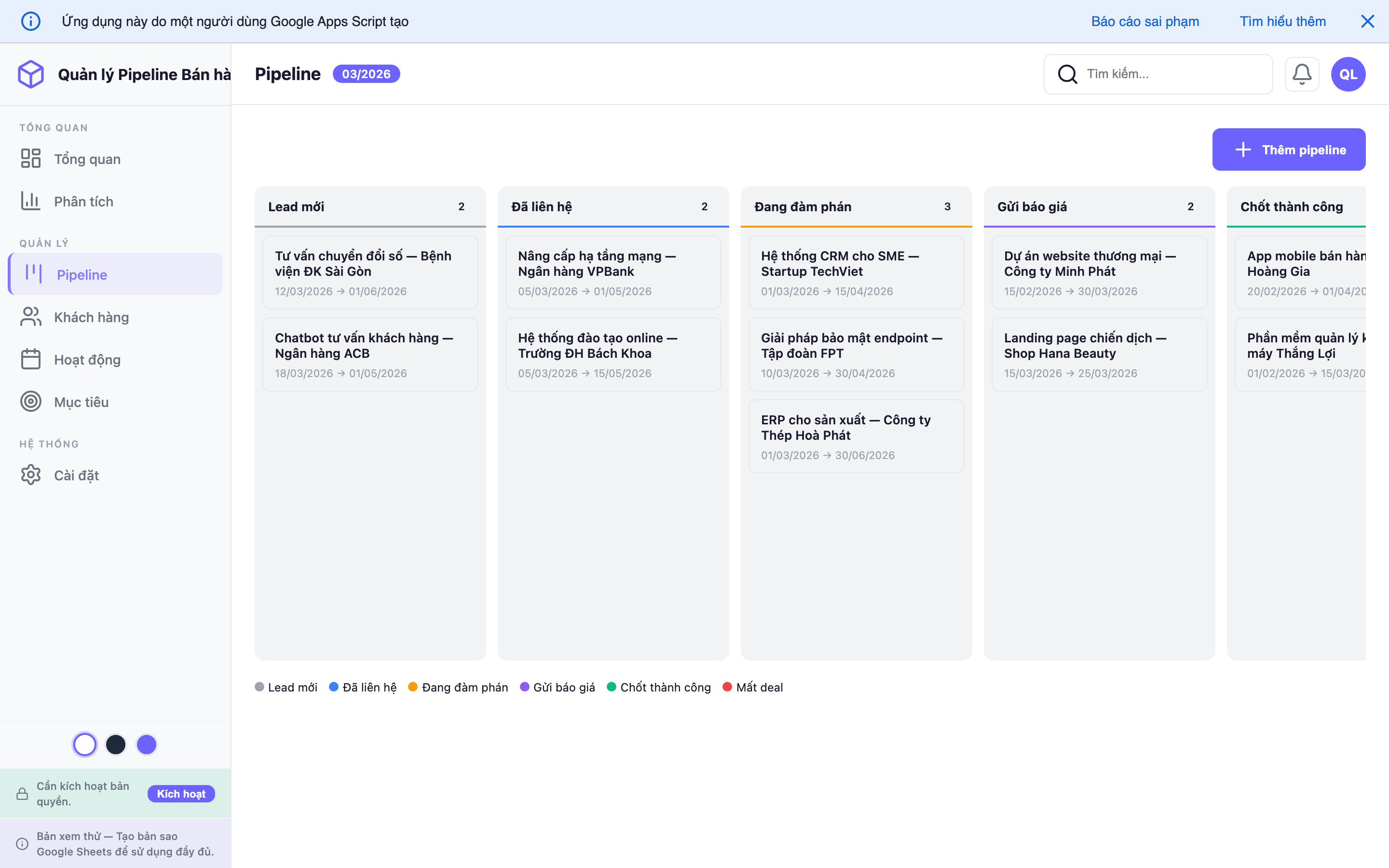 Phễu Bán hàng screenshot 3