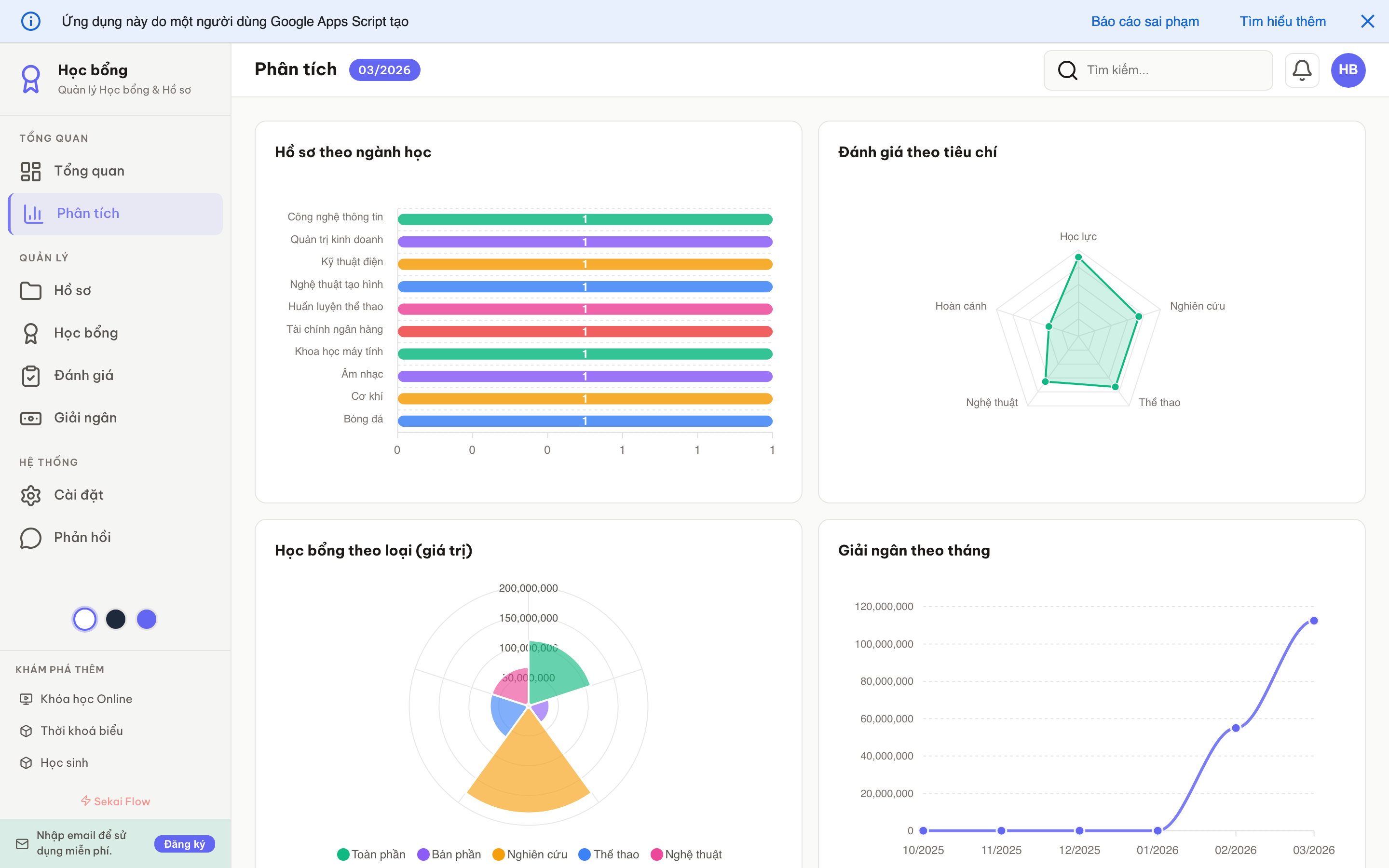 Học bổng screenshot 2
