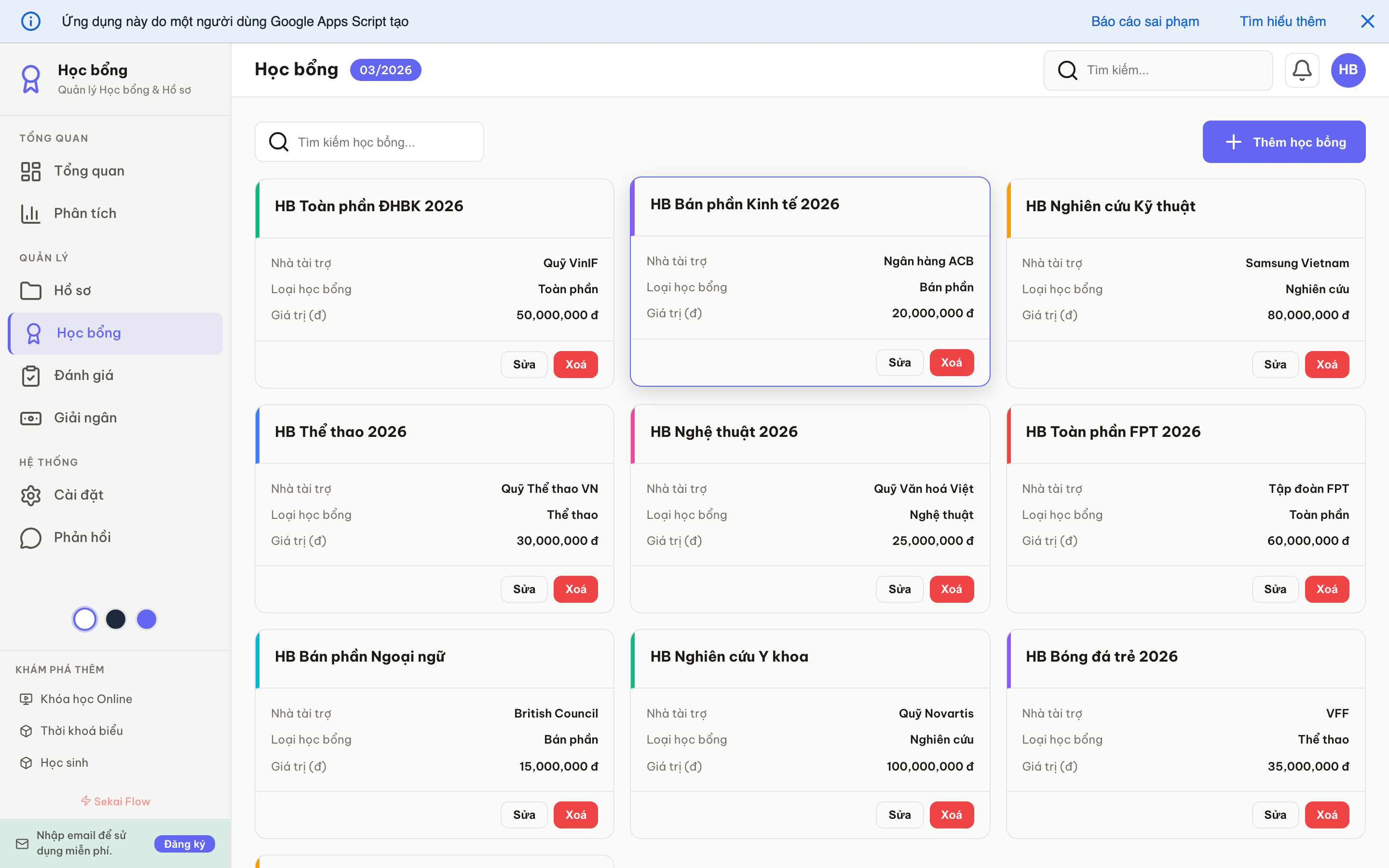 Học bổng screenshot 5