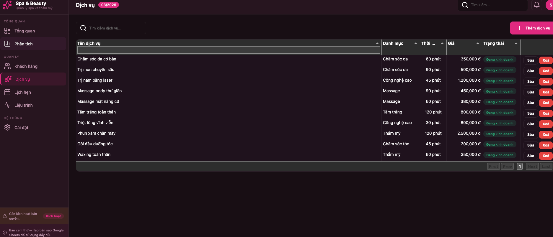 Spa & Làm đẹp screenshot 5