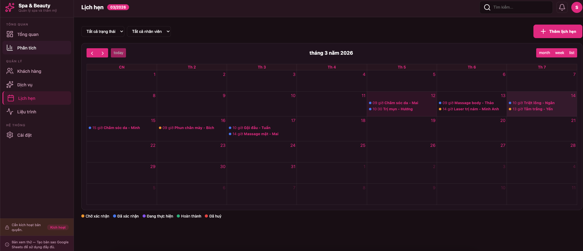 Spa & Làm đẹp screenshot 6
