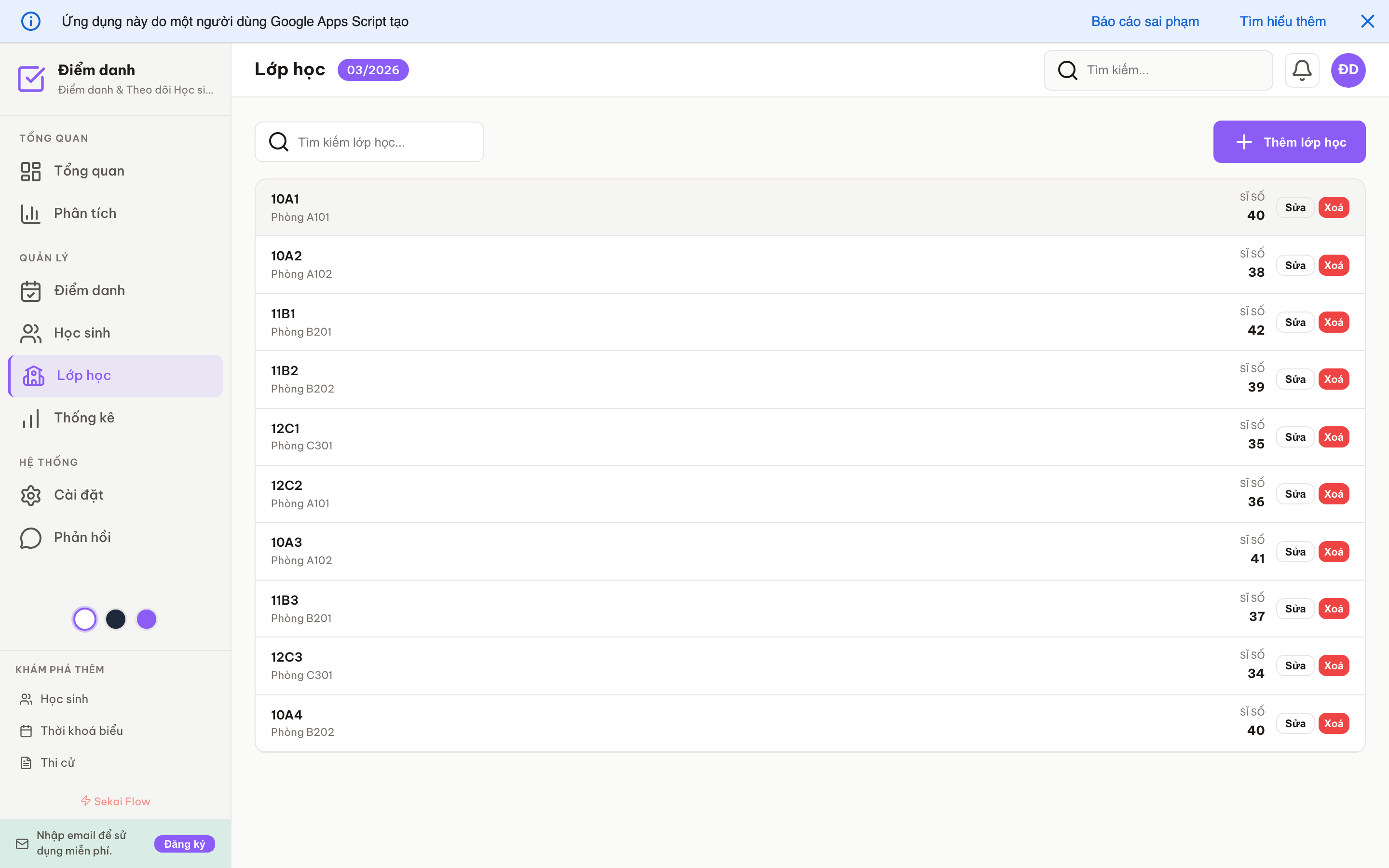 Điểm danh screenshot 7