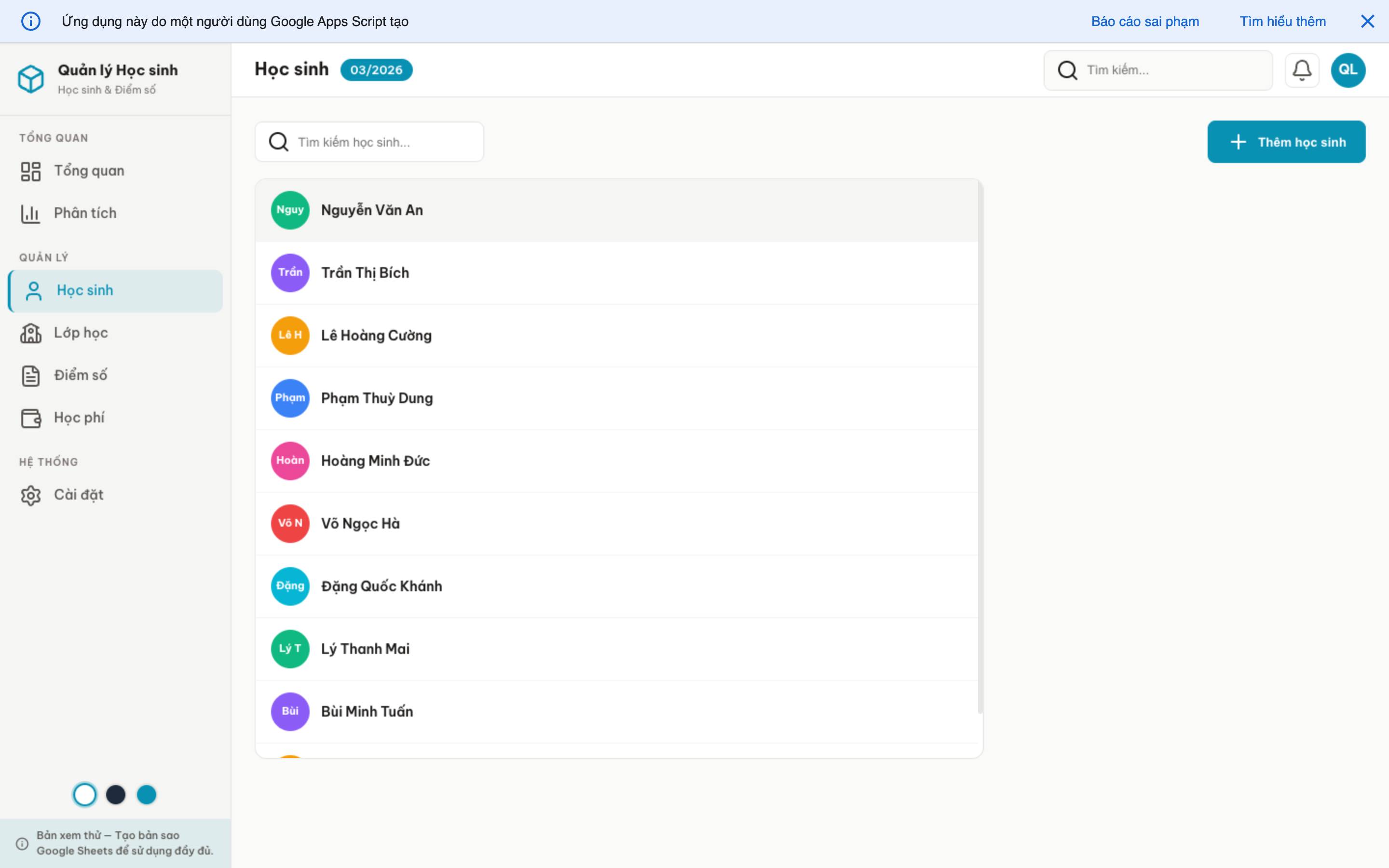 Học sinh screenshot 4
