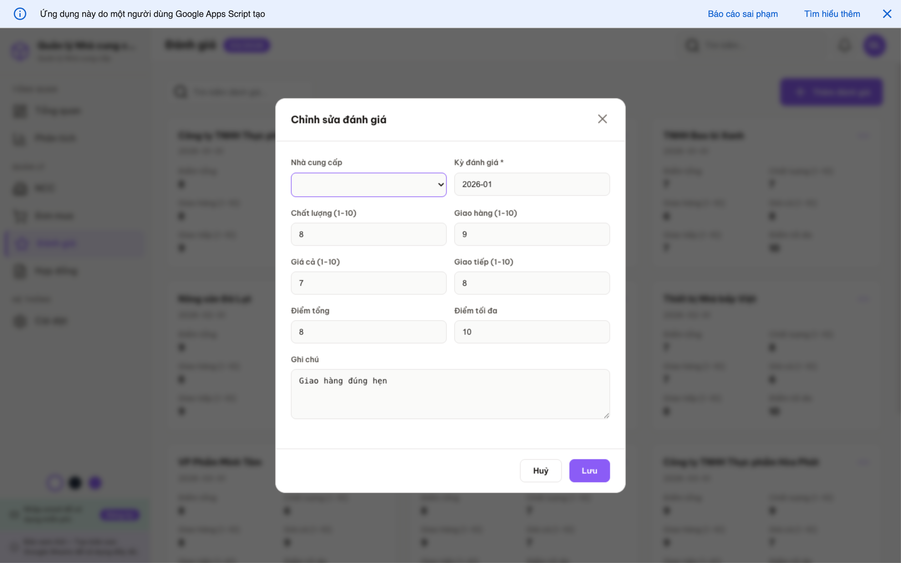 Nhà cung cấp screenshot 7