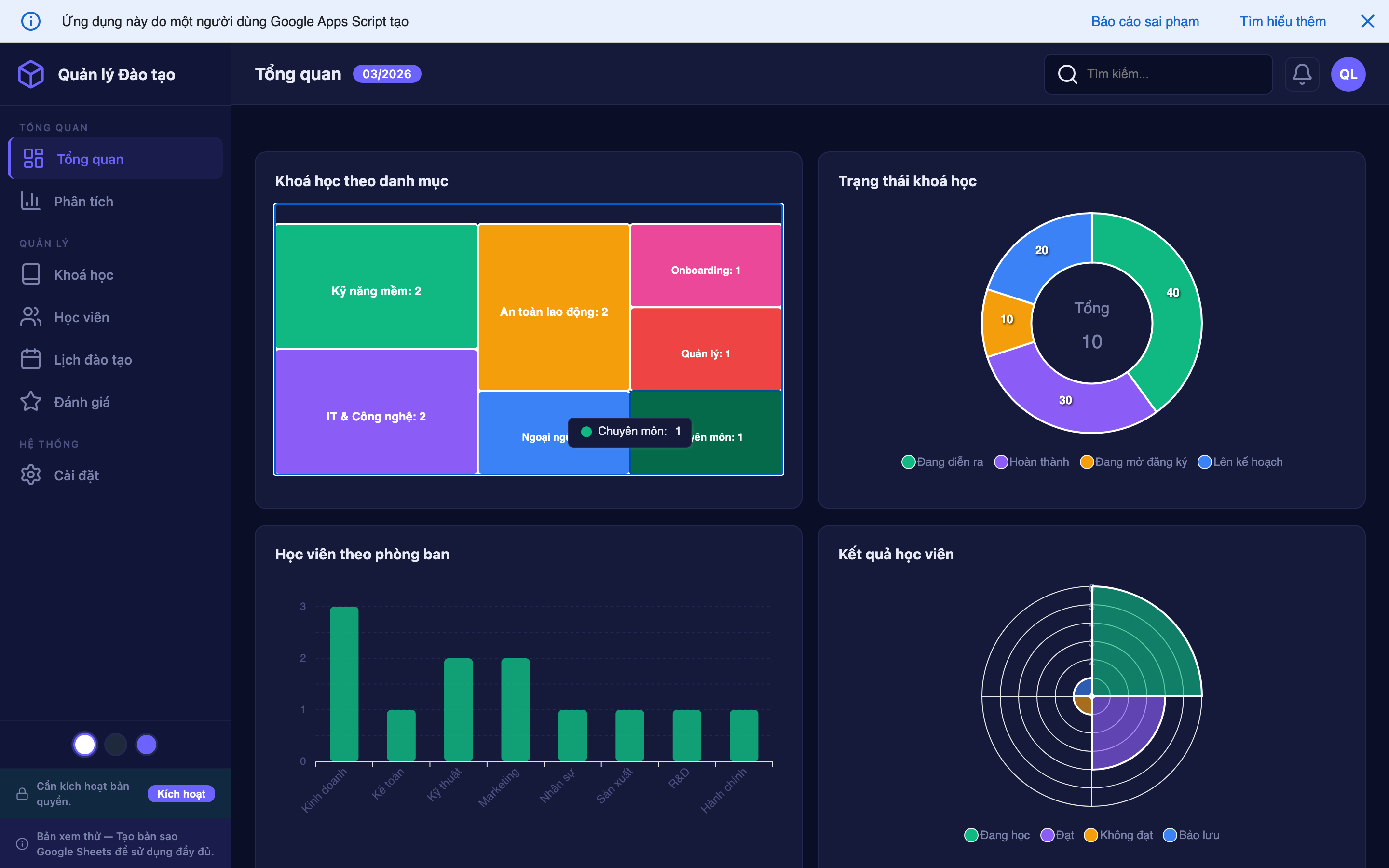 Quản lý Đào tạo screenshot 1