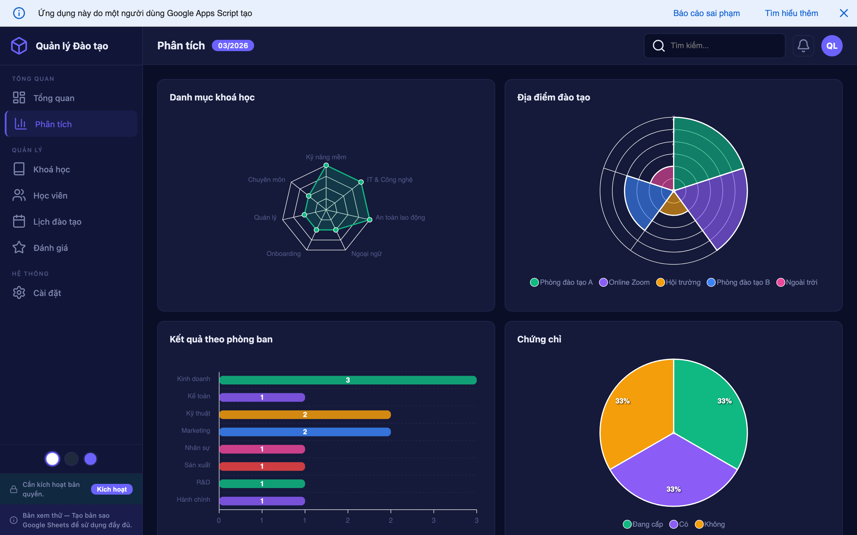Quản lý Đào tạo screenshot 2