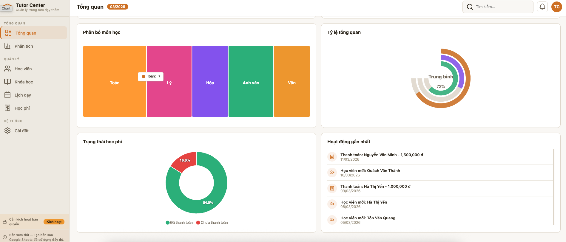 Trung tâm Gia sư screenshot 1