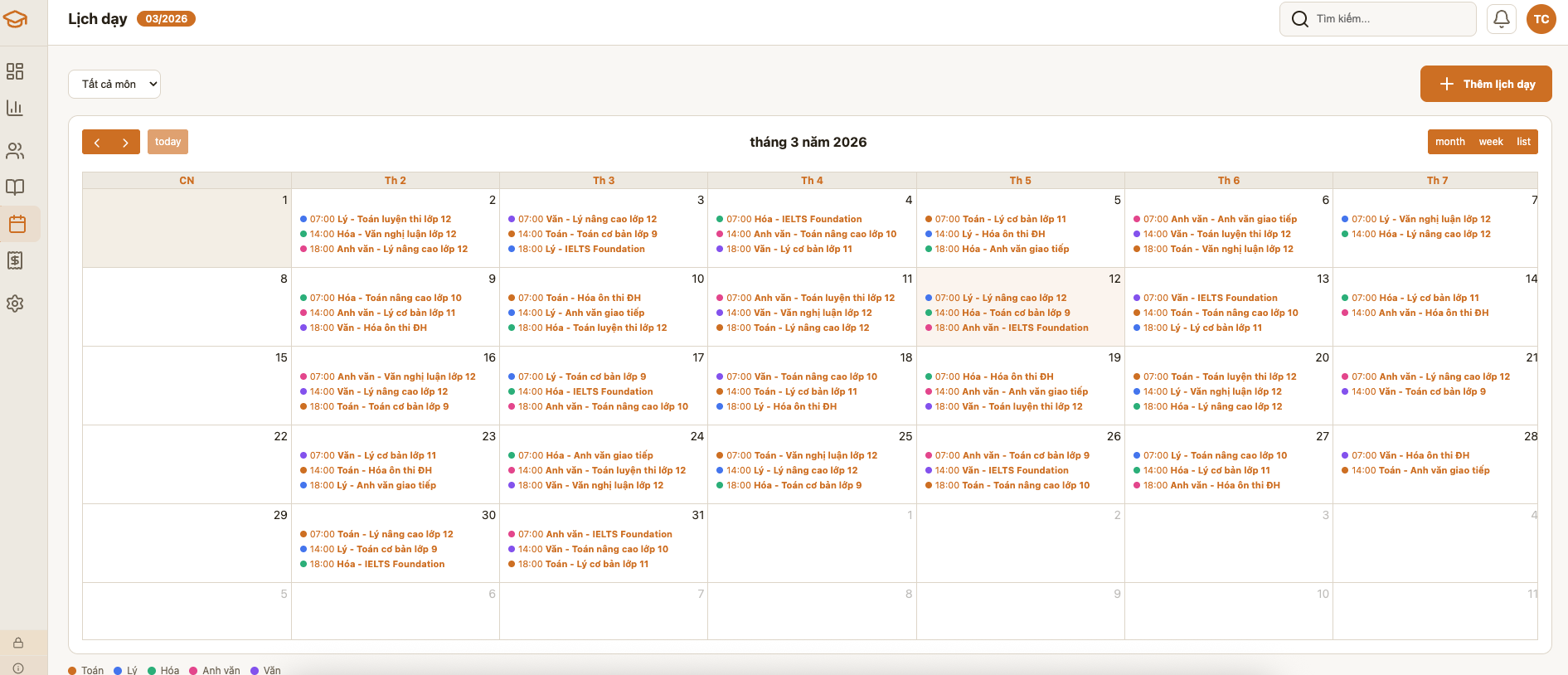 Trung tâm Gia sư screenshot 6